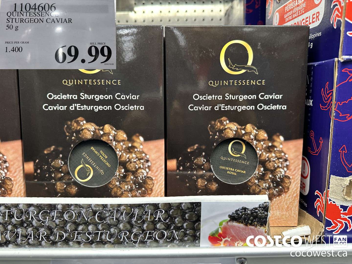 1104606 QUINTESSENCE STURGEON CAVIAR 50 G $69.99