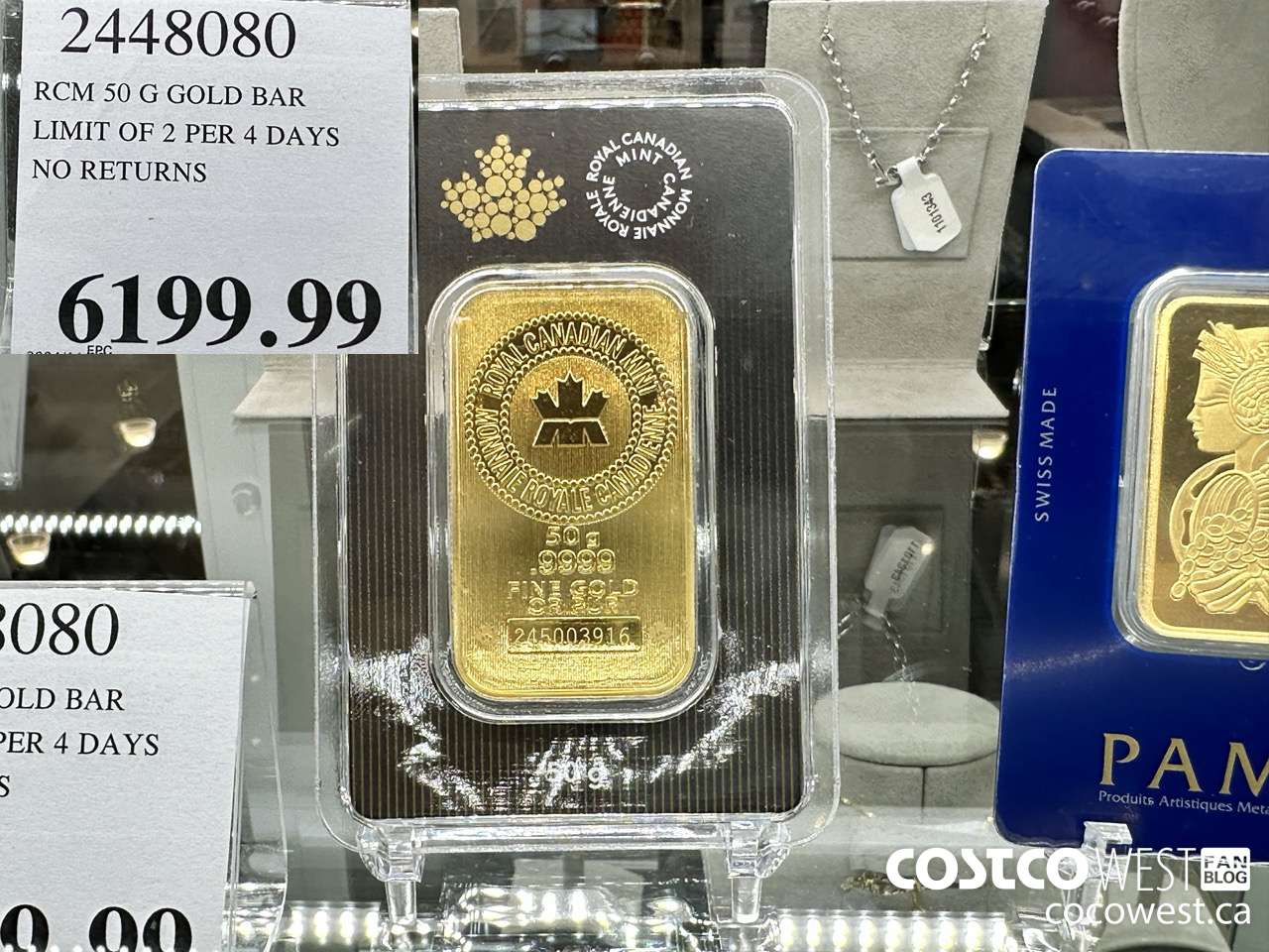 2448080 RCM 50 G GOLD BAR LIMIT OF 2 PER 4 DAYS NO RETURNS $6199.99
