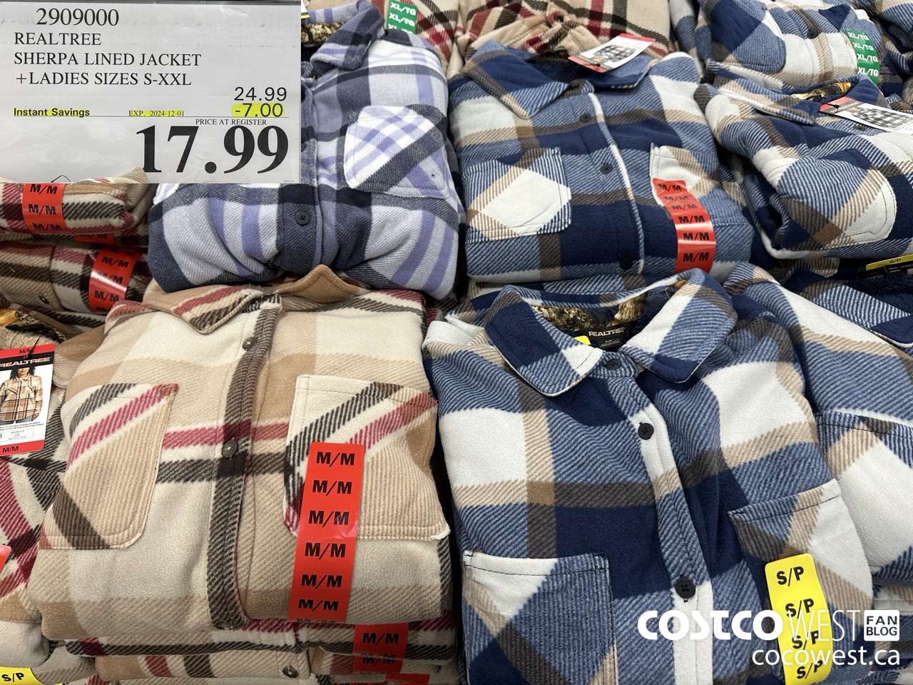 2909000 REALTREE SHERPA LINED JACKET LADIES SIZES S-XXL ($7.00 INSTANT SAVINGS EXPIRES ON 2024-12-01) $17.99