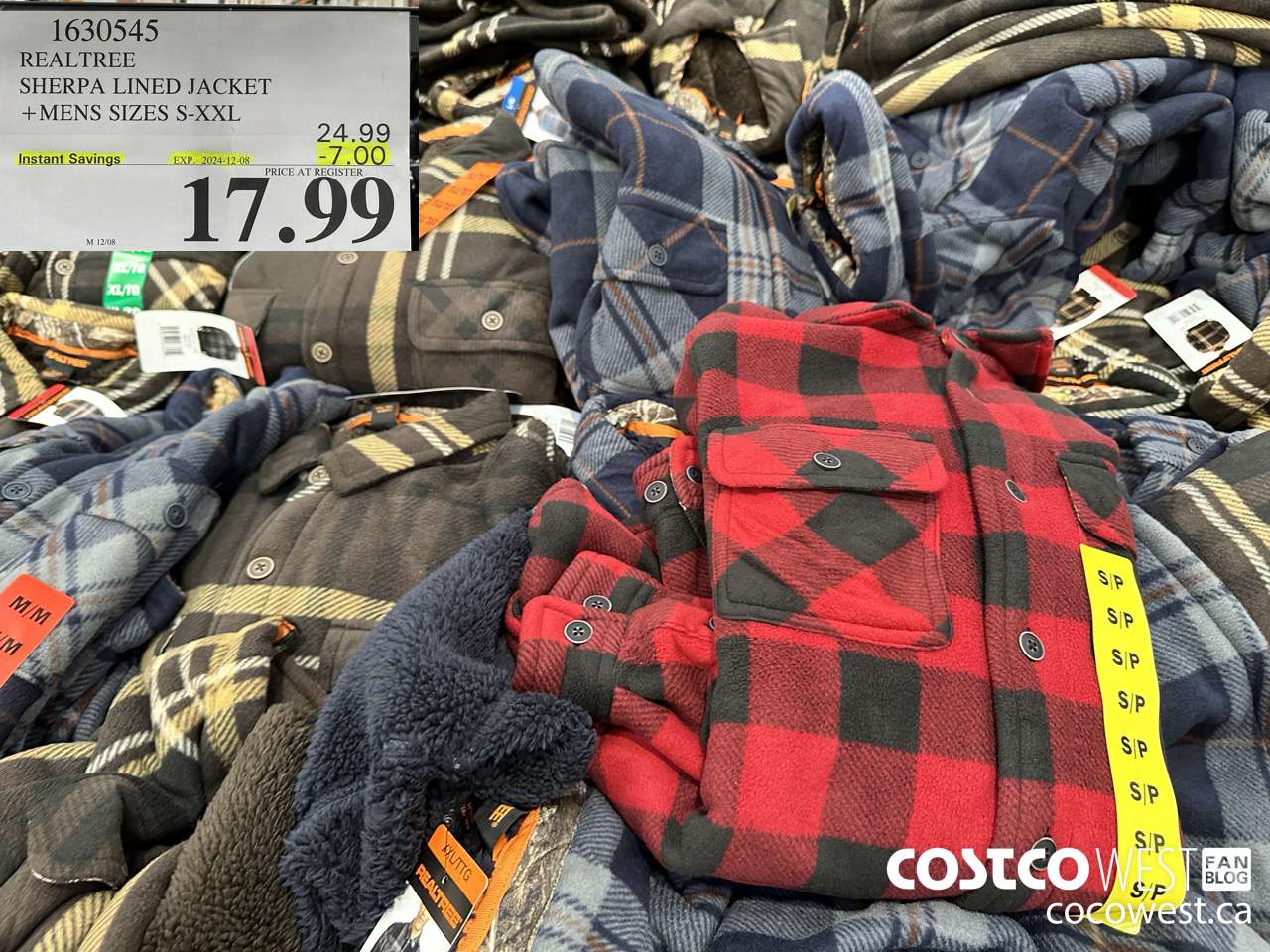 1630545 REALTREE SHERPA LINED JACKET MENS SIZES S-XXL ($7.00 INSTANT SAVINGS EXPIRES ON 2024-12-08) $17.99