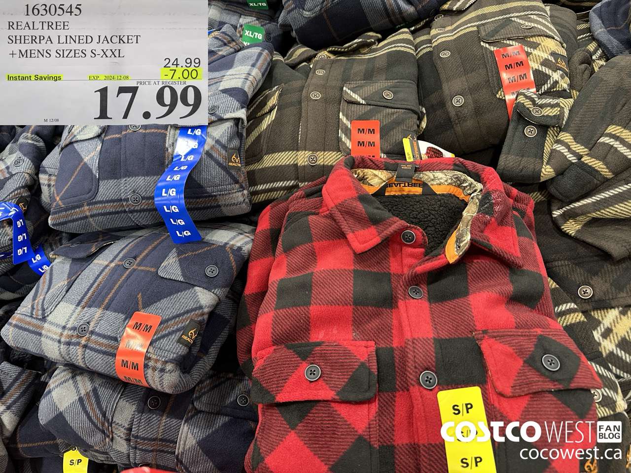 1630545 REALTREE SHERPA LINED JACKET MENS SIZES S-XXL ($7.00 INSTANT SAVINGS EXPIRES ON 2024-12-08) $17.99