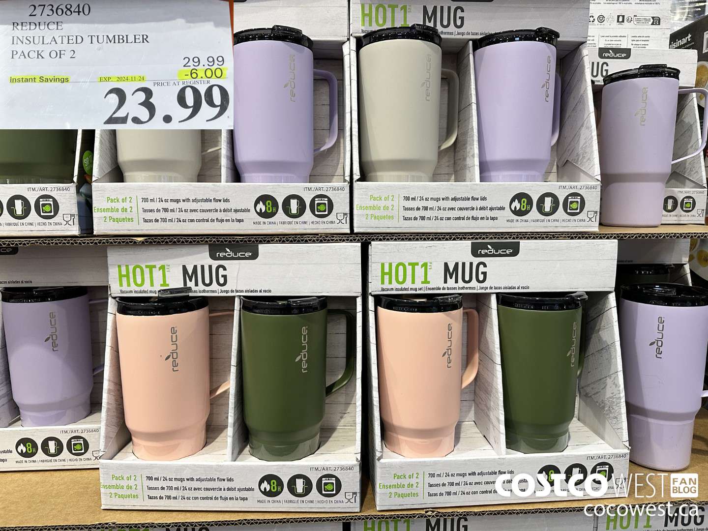 2736840 REDUCE INSULATED TUMBLER PACK OF 2 ($6.00 INSTANT SAVINGS EXPIRES ON 2024-11-24) $23.99