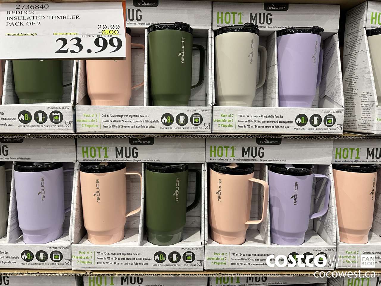 2736840 REDUCE INSULATED TUMBLER PACK OF 2 ($6.00 INSTANT SAVINGS EXPIRES ON 2024-11-24) $23.99