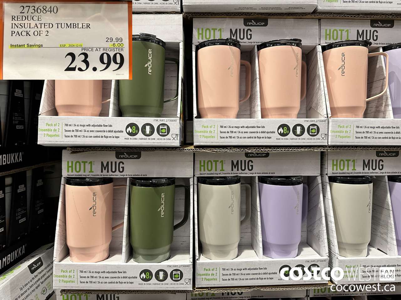 2736840 REDUCE INSULATED TUMBLER PACK OF 2 ($6.00 INSTANT SAVINGS EXPIRES ON 2024-12-01) $23.99