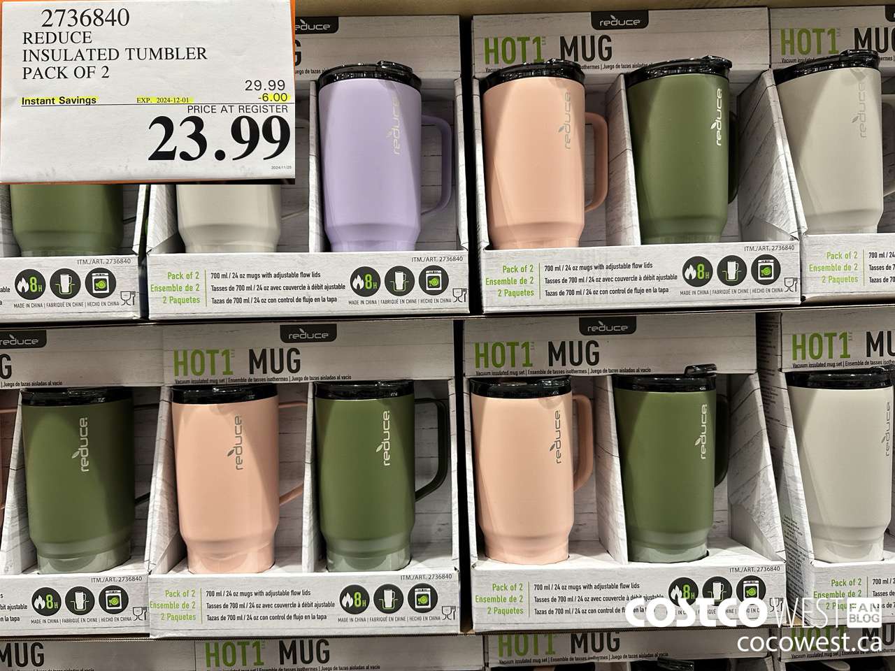 2736840 REDUCE INSULATED TUMBLER PACK OF 2 ($6.00 INSTANT SAVINGS EXPIRES ON 2024-12-01) $23.99