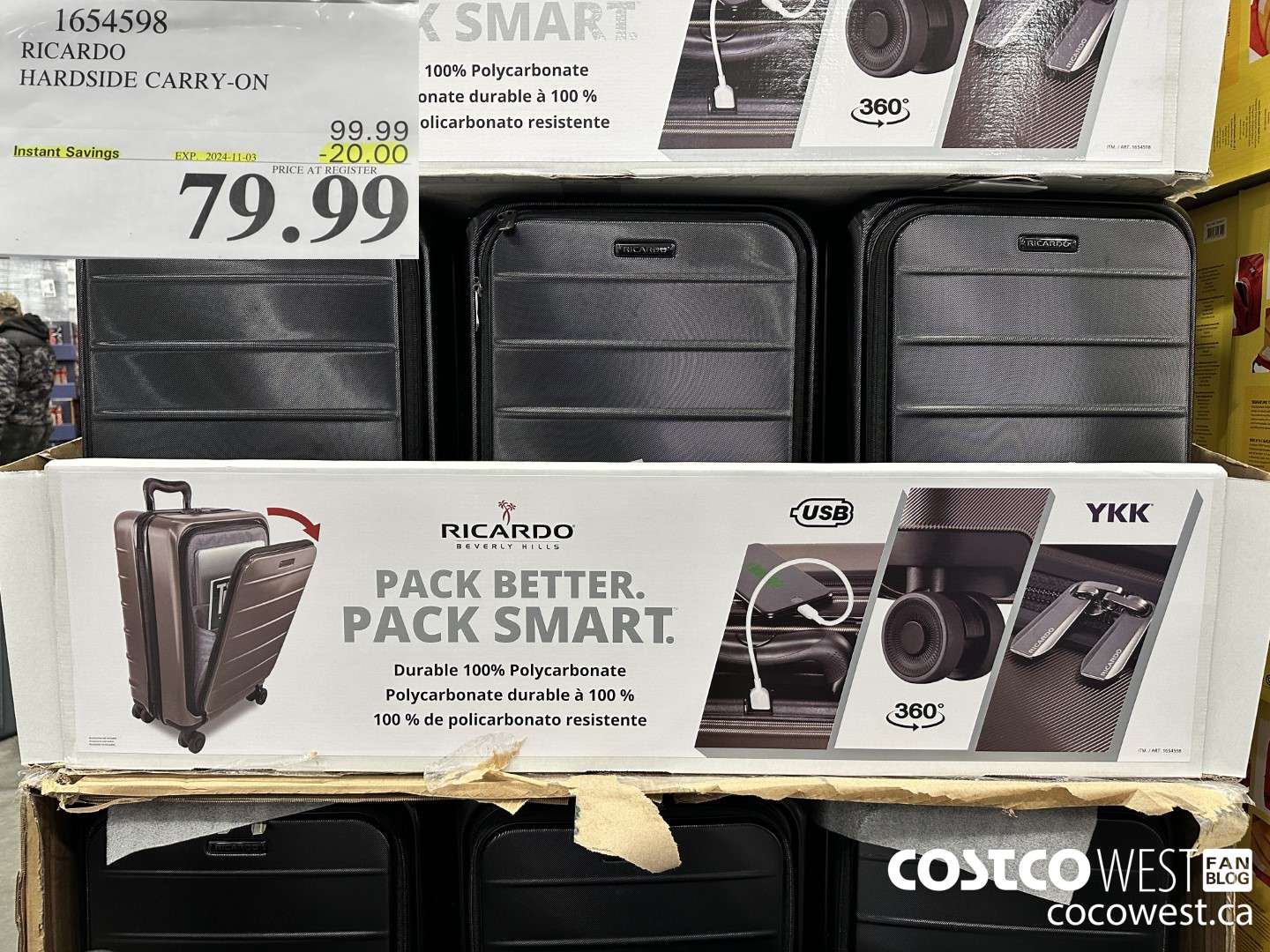 1654598 RICARDO HARDSIDE CARRY-ON ($20.00 INSTANT SAVINGS EXPIRES ON 2024-11-03) $79.99