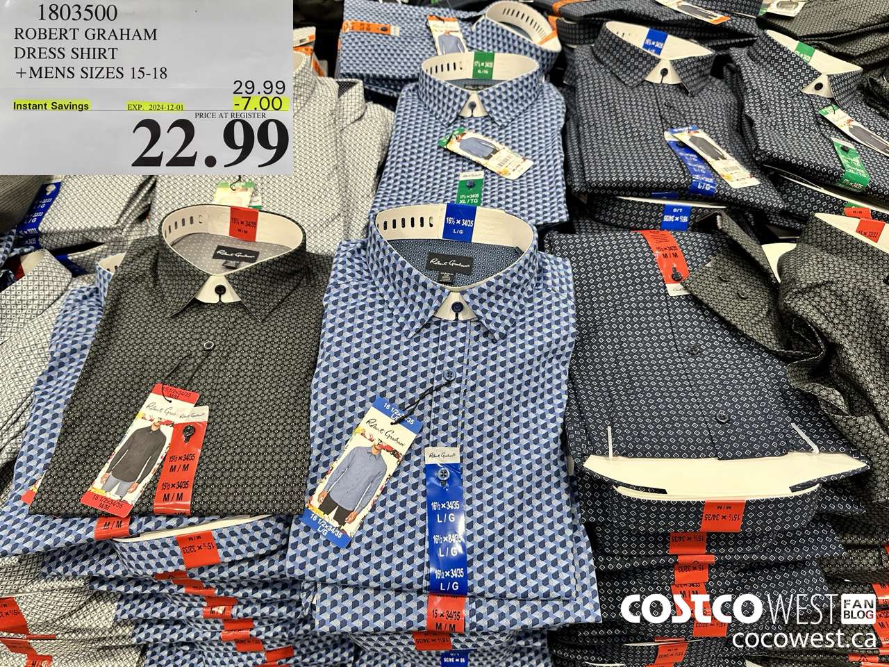 1803500 ROBERT GRAHAM DRESS SHIRT MENS SIZES 15-18 ($7.00 INSTANT SAVINGS EXPIRES ON 2024-12-01) $22.99