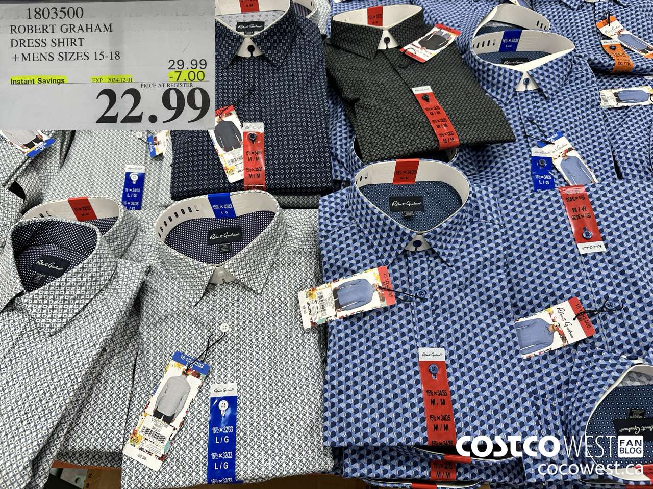 1803500 ROBERT GRAHAM DRESS SHIRT MENS SIZES 15-18 ($7.00 INSTANT SAVINGS EXPIRES ON 2024-12-01) $22.99