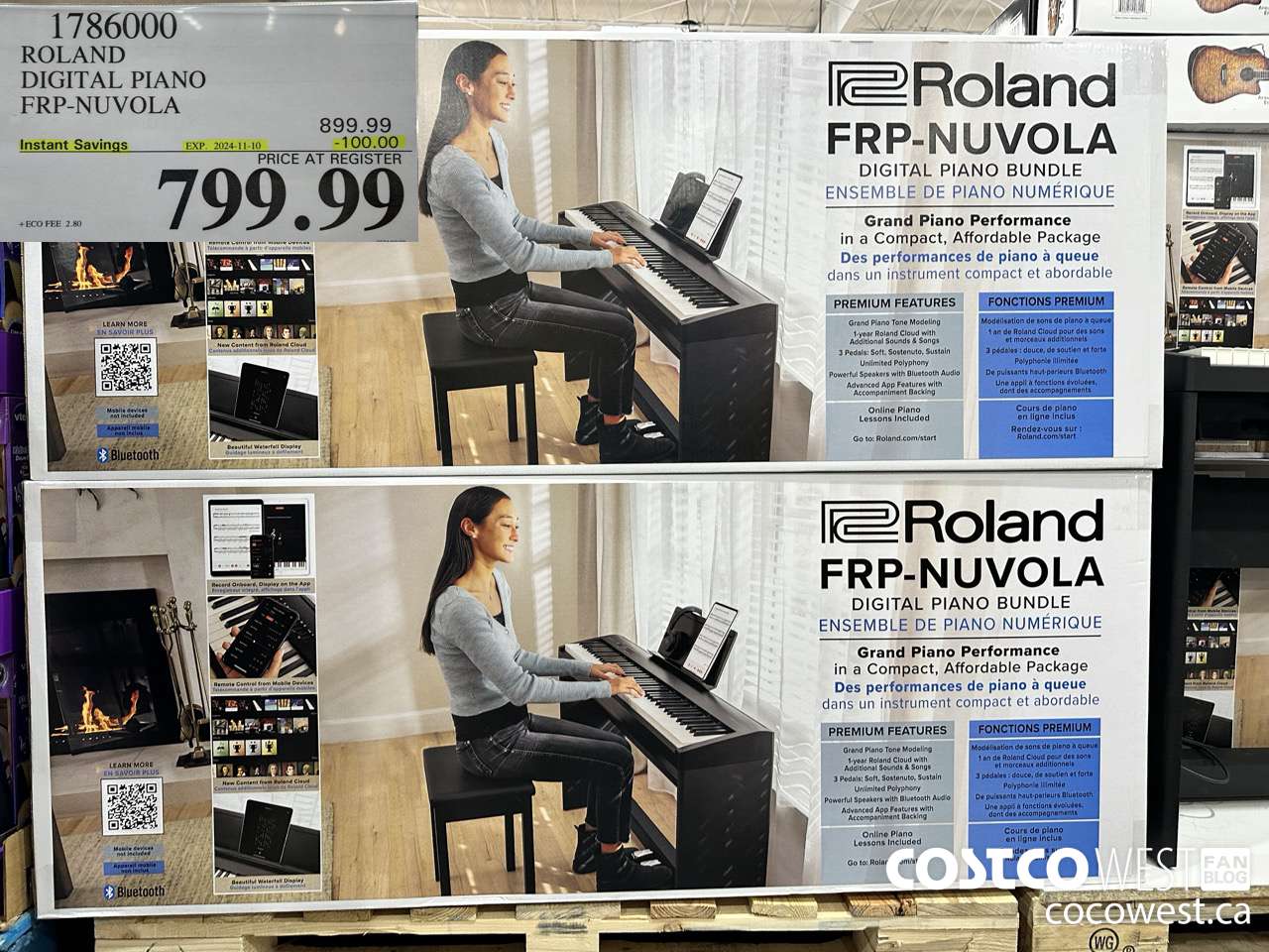 1786000 ROLAND DIGITAL PIANO BLACK FRP-NUVOLA ($100.00 INSTANT SAVINGS EXPIRES ON 2024-11-10) $799.99