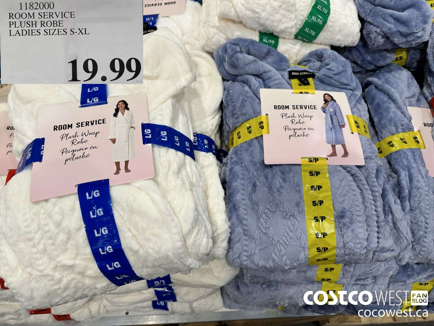 1182000 ROOM SERVICE PLUSH ROBE LADIES SIZES S-XL $19.99