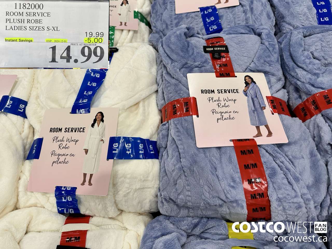 1182000 ROOM SERVICE PLUSH ROBE LADIES SIZES S-XL ($5.00 INSTANT SAVINGS EXPIRES ON 2024-12-01) $14.99