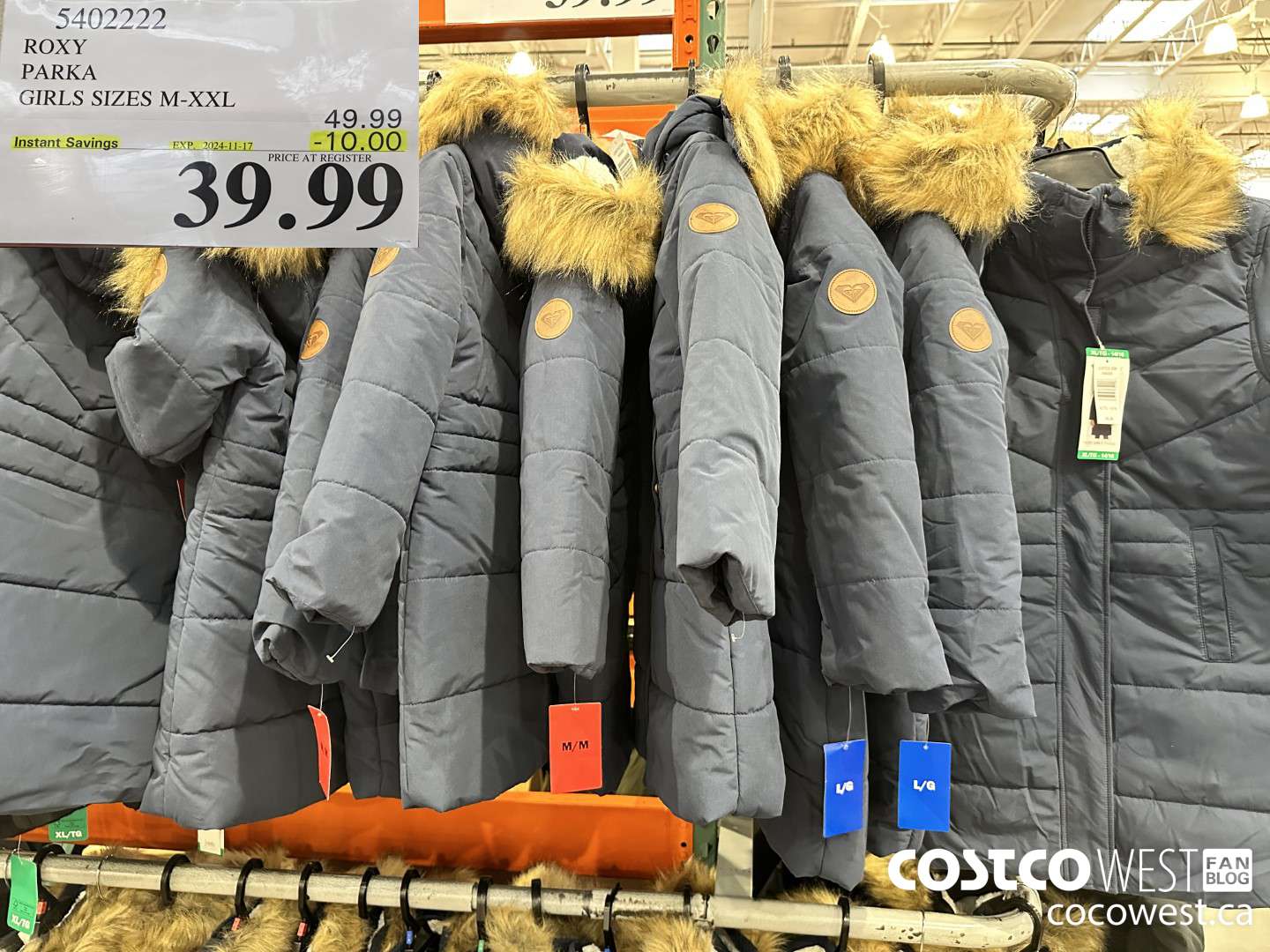 5402222 ROXY PARKA GIRLS SIZES M-XXL ($10.00 INSTANT SAVINGS EXPIRES ON 2024-11-17) $39.99