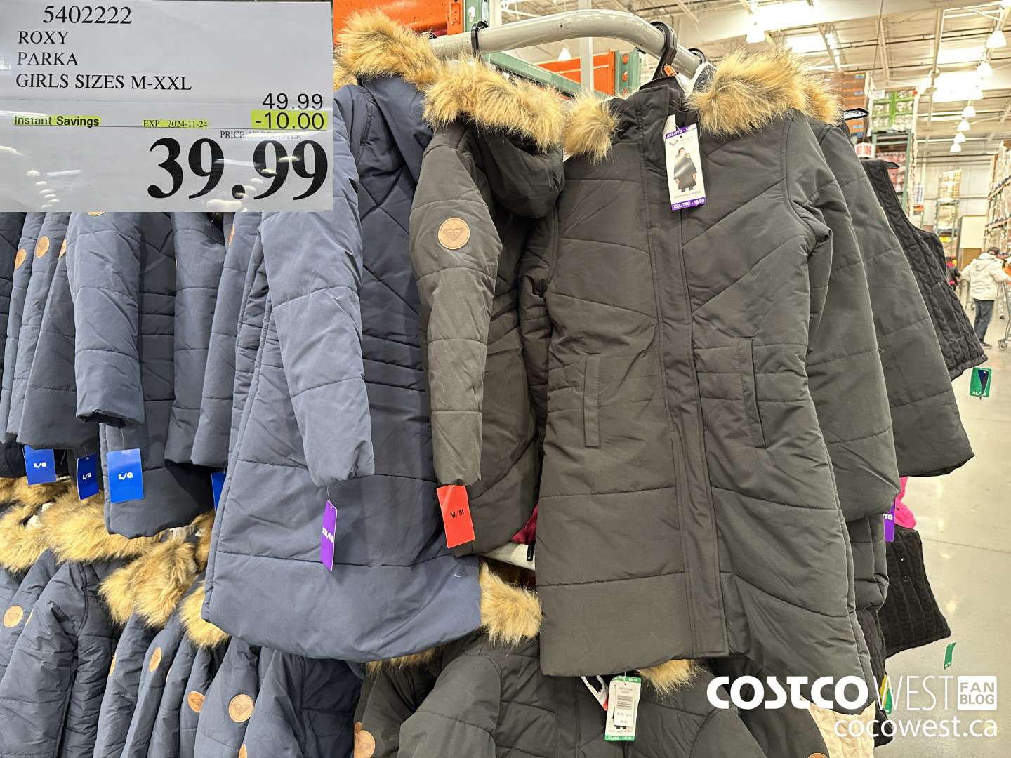 5402222 ROXY PARKA GIRLS SIZES M-XXL ($10.00 INSTANT SAVINGS EXPIRES ON 2024-11-24) $39.99