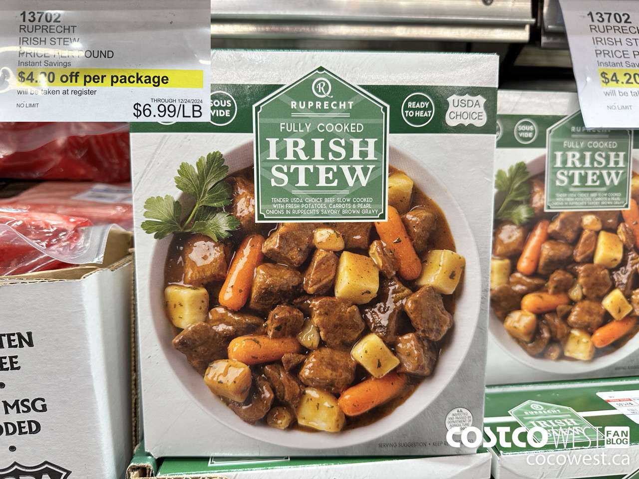 13702 RUPRECHT IRISH STEW PRICE PER POUND ($4.20 INSTANT SAVINGS) $6.99