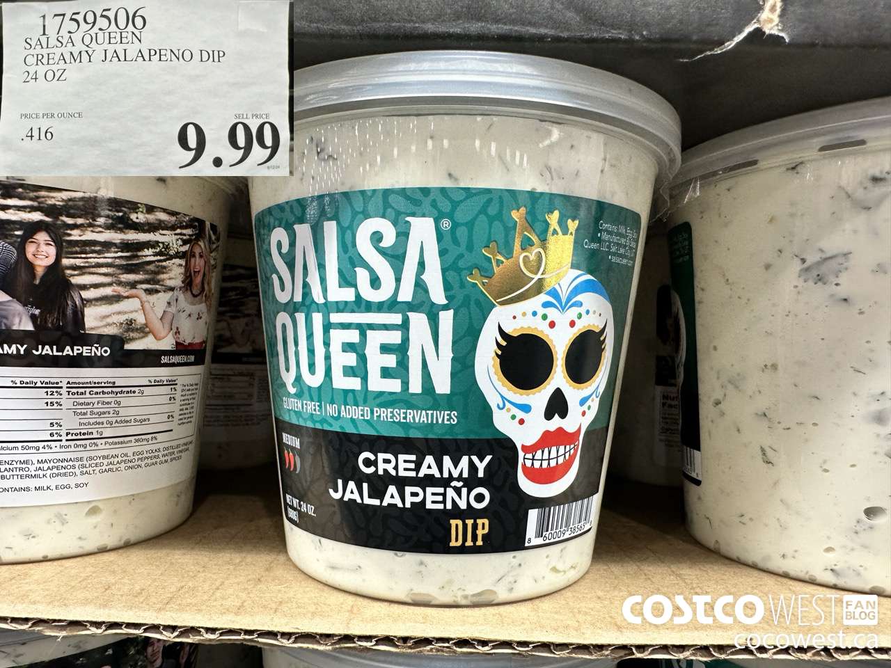 1759506 SALSA QUEEN CREAMY JALAPENO DIP 24 OZ $9.99