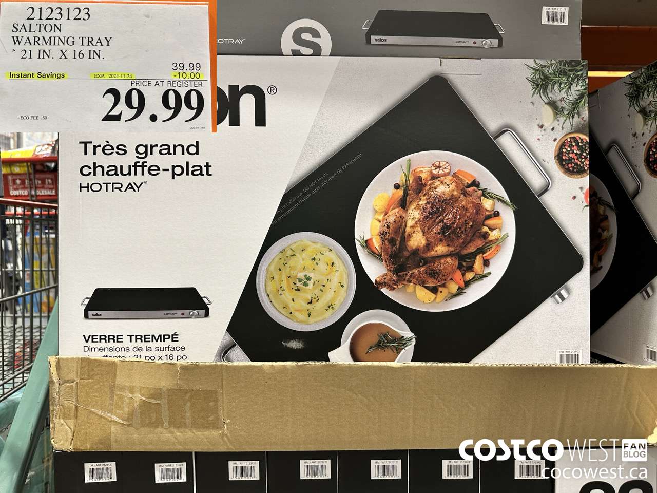 2123123 SALTO WARMING TRAY 21 IN X 16 IN ($10.00 INSTANT SAVINGS EXPIRES ON 2024-11-24) $29.99