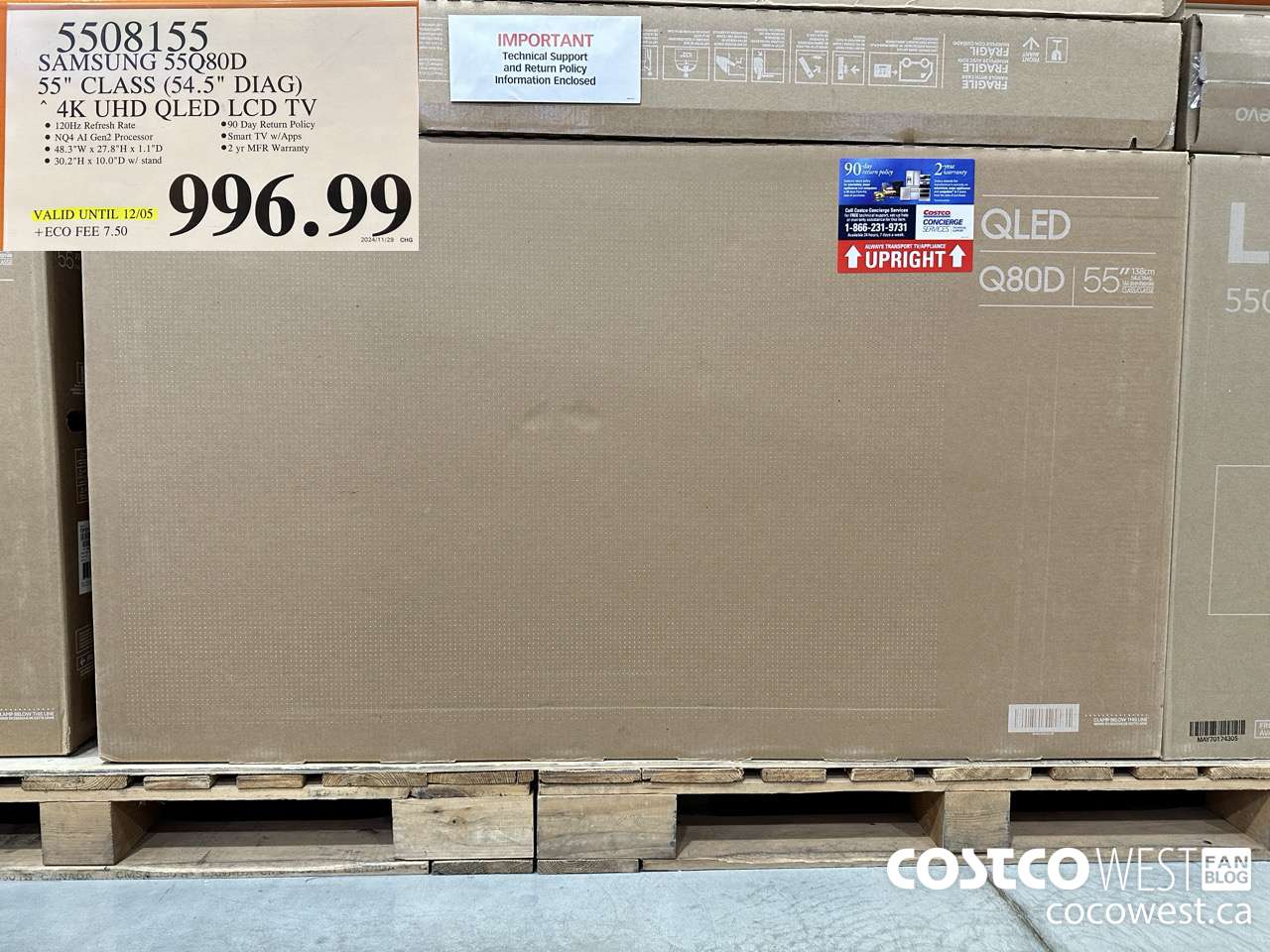 5508155 SAMSUNG 55Q80D 55