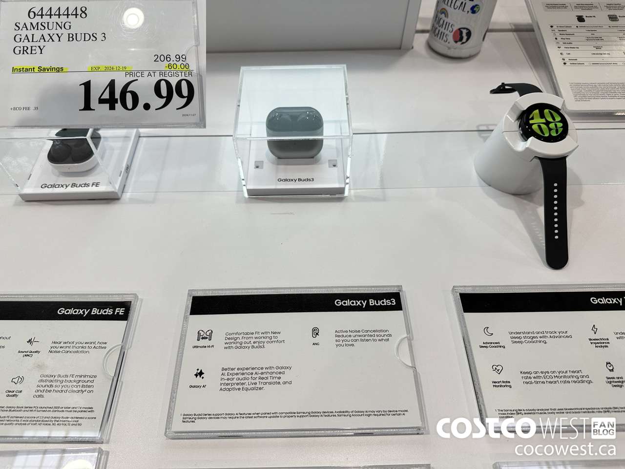 6444448 SAMSUNG GALAXY BUDS 3 GREY ($60.00 INSTANT SAVINGS EXPIRES ON 2024-12-19) $146.99