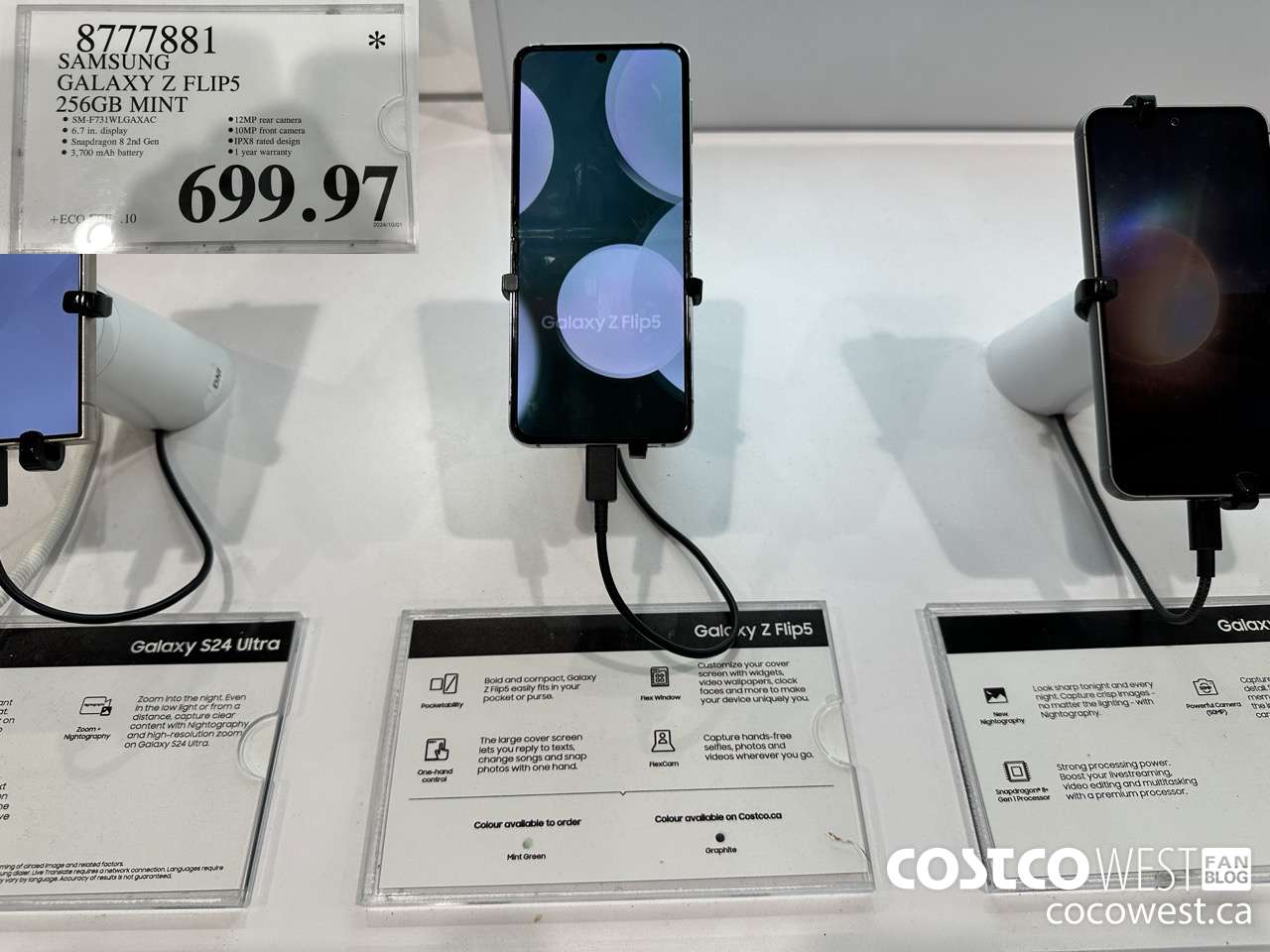 8777881 SAMSUNG GALAXY Z FLIP5 256GB MINT $699.97