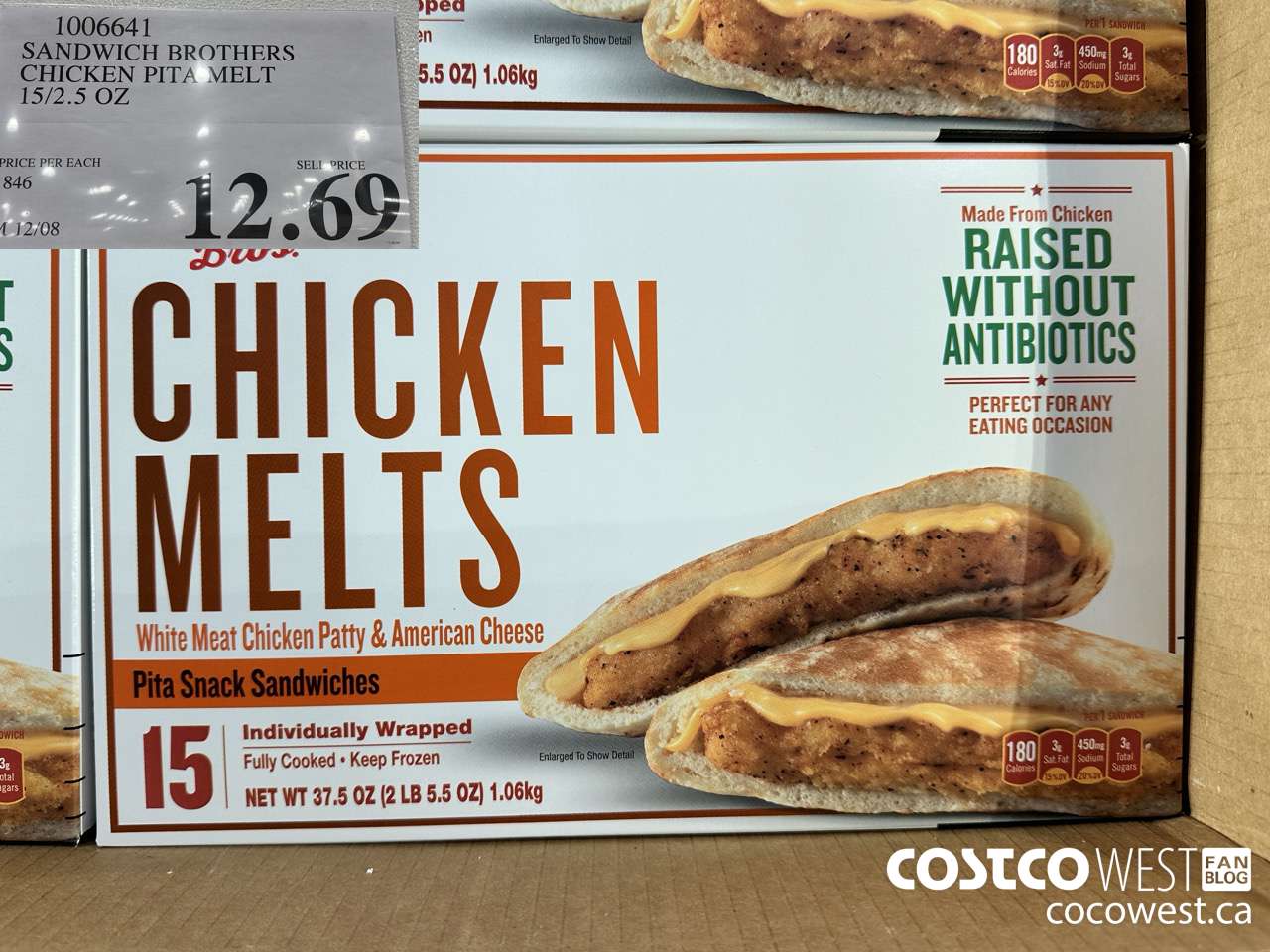 1006641 SANDWICH BROTHERS CHICKEN PITA MELT 15/2.5 OZ  $12.69