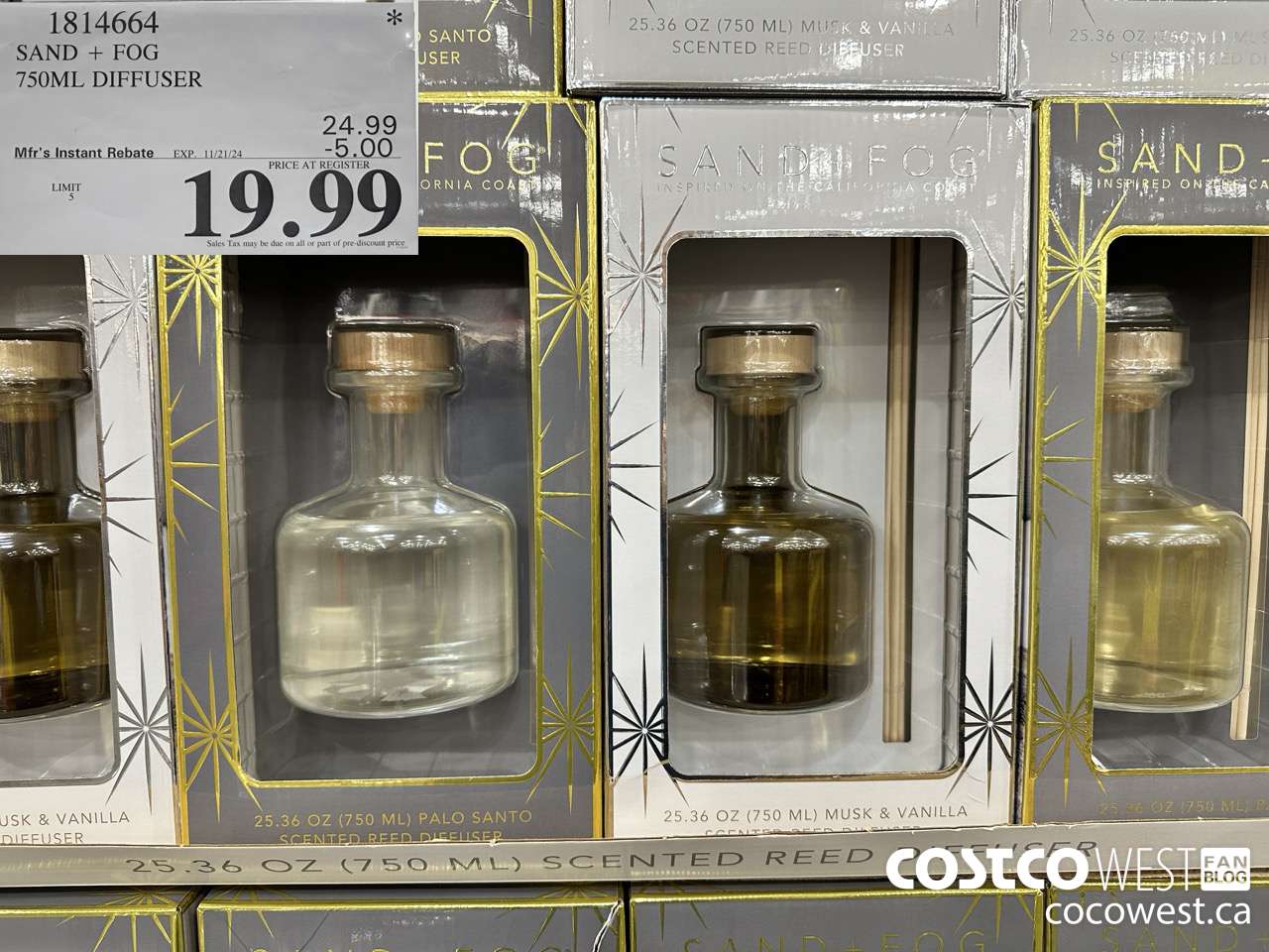 1814664 SAND + FOG 750ML DIFFUSER ($5.00 INSTANT SAVINGS EXPIRES ON 2024-11-21) $19.99