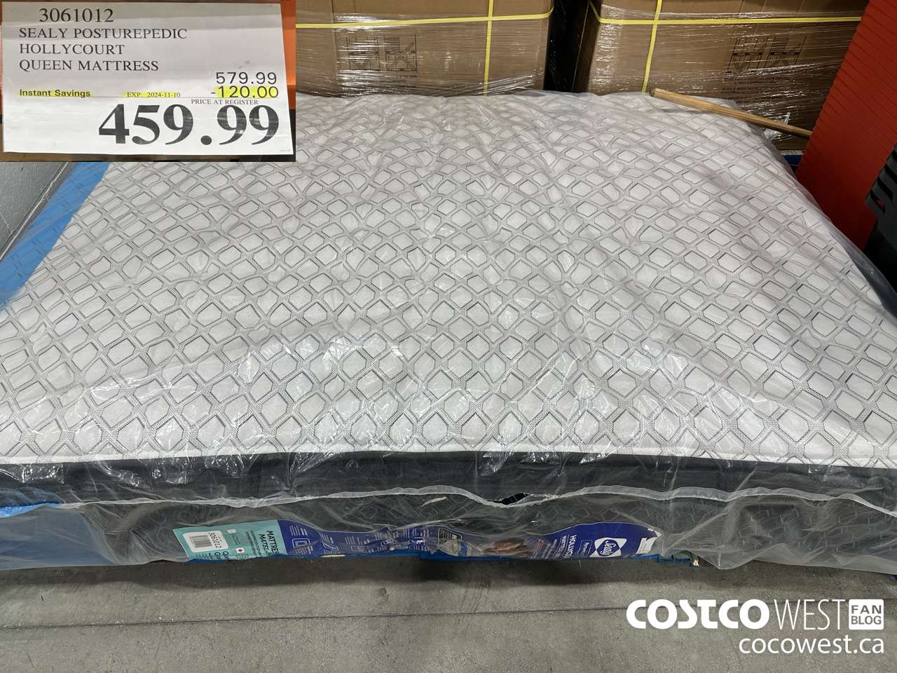 3061012 SEALY POSTUREPEDIC HOLLYCOURT QUEEN MATTRESS ($120.00 INSTANT SAVINGS EXPIRES ON 2024-11-10) $459.99