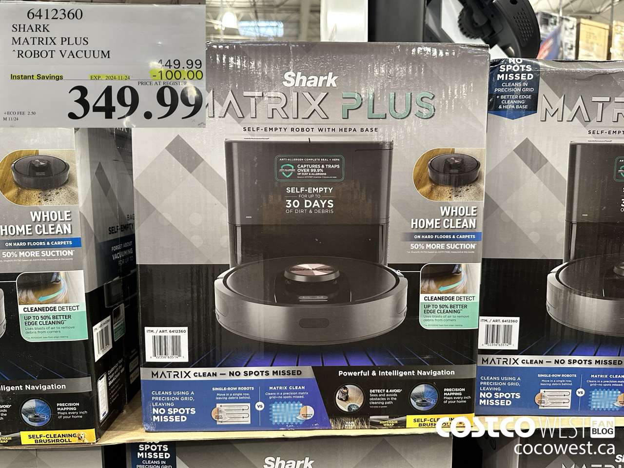 6412360 SHARK MATRIX PLUS ROBOT VACUUM ($100.00 INSTANT SAVINGS EXPIRES ON 2024-11-24) $349.99