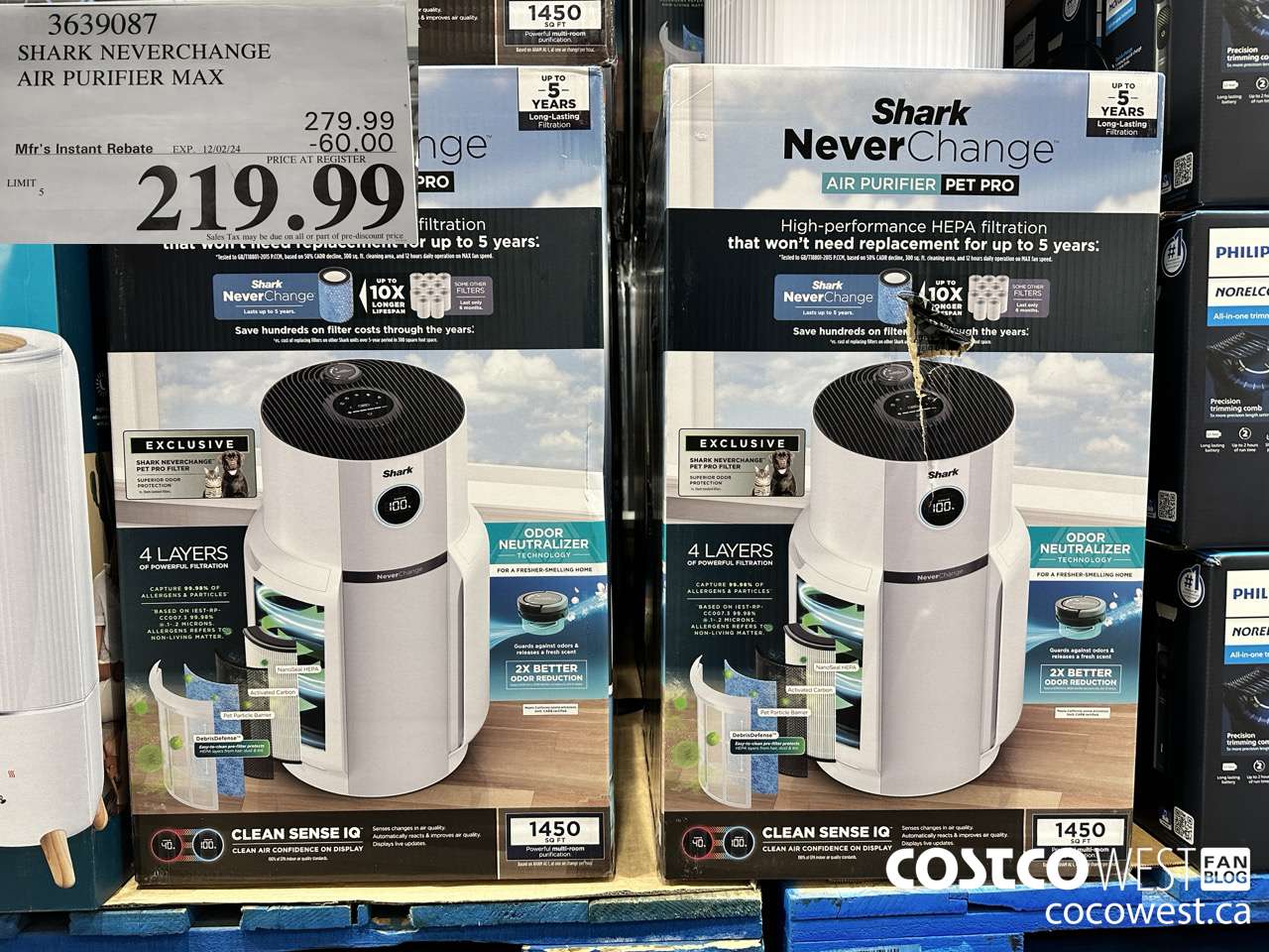 3639087 SHARK NEVERCHANGE AIR PURIFIER MAX ($60.00 INSTANT SAVINGS EXPIRES ON 2024-12-02) $219.99