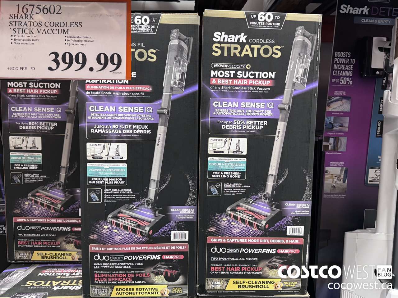 1675602 SHARK STRATOS CORDLESS STICK VACUUM $399.99