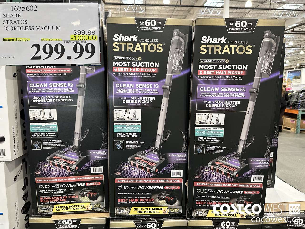 1675602 SHARK STRATOS CORDLESS STICK VACUUM ($100.00 INSTANT SAVINGS EXPIRES ON 2024-12-22) $299.99