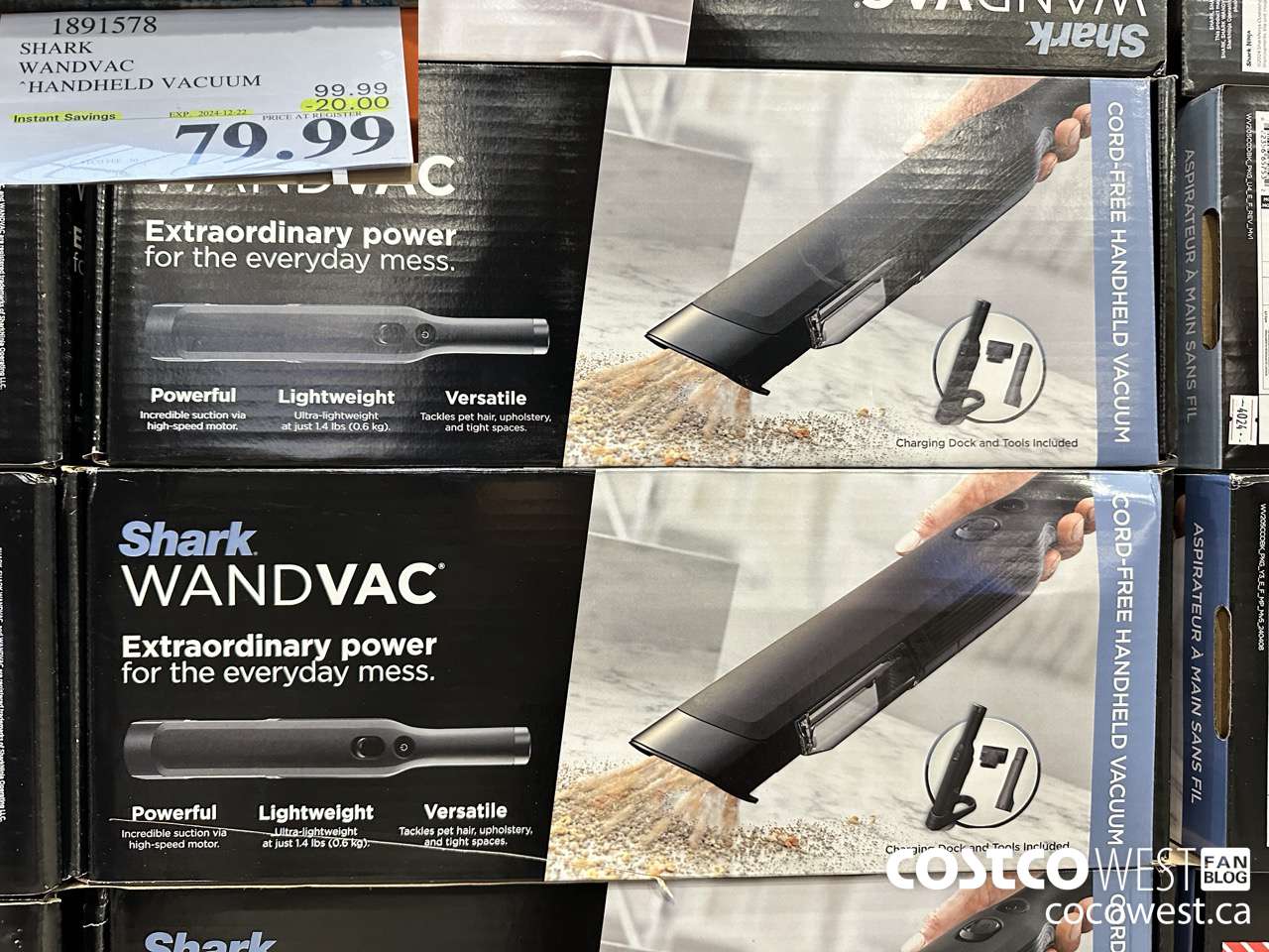 1891578 SHARK WANDVAC HANDHELD VACUUM ($20.00 INSTANT SAVINGS EXPIRES ON 2024-12-22) $79.99