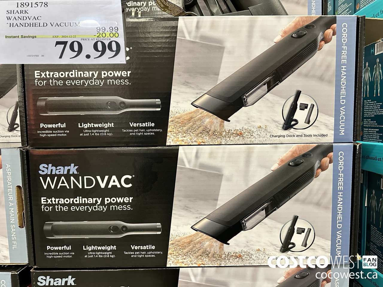1891578 SHARK WANDVAC HANDHELD VACUUM ($20.00 INSTANT SAVINGS EXPIRES ON 2024-12-22) $79.99