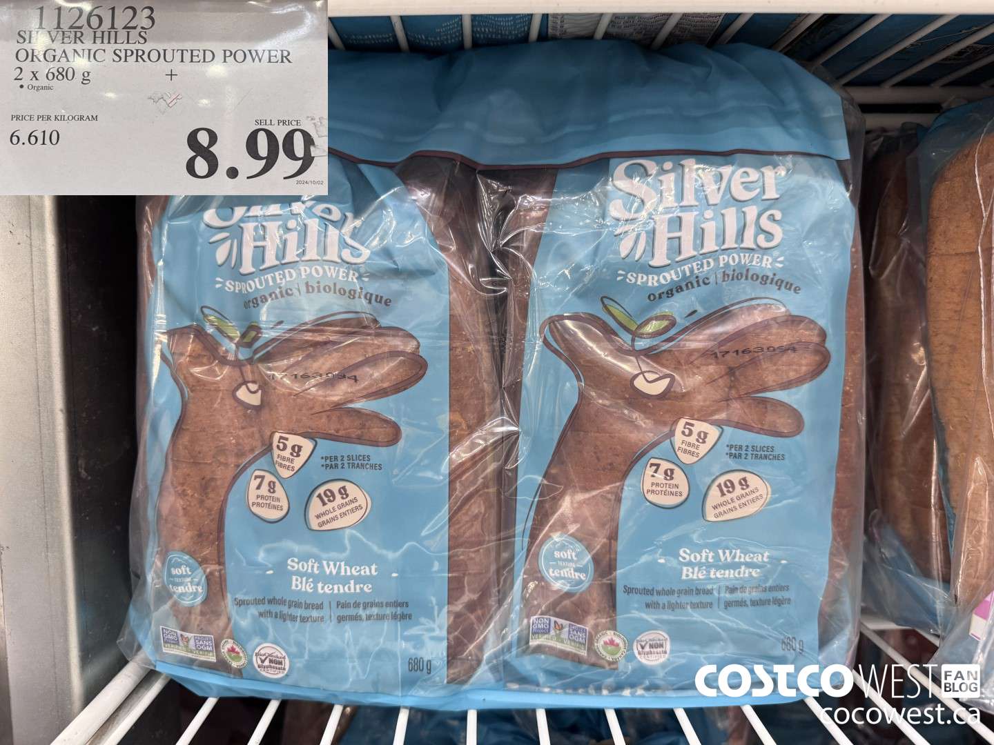 1126123 SILVER HILLS ORGANIC SPROUTED POWER 2 x 680g $8.99