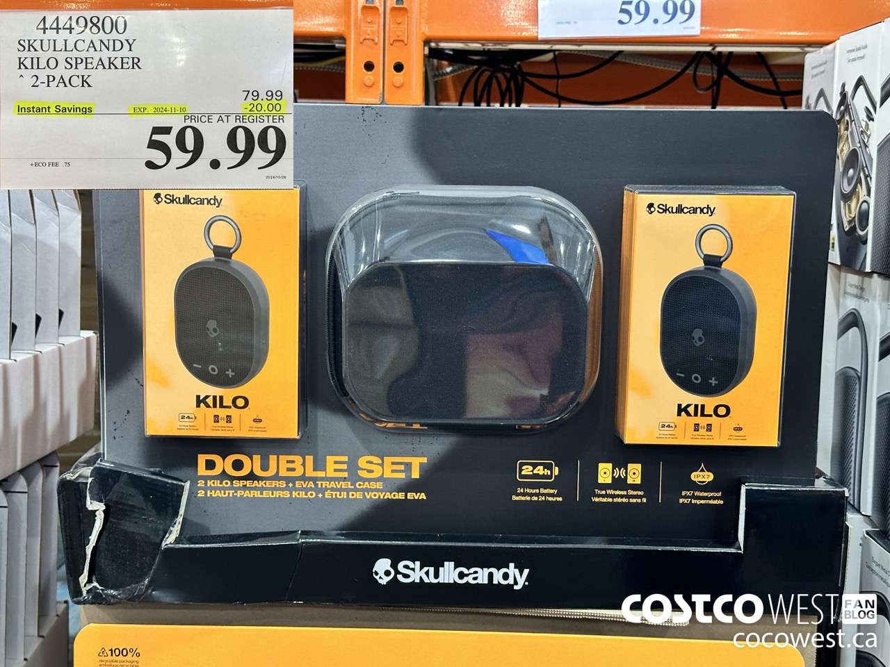 4449800 SKULLCANDY KILO SPEAKER 2-PACK ($20.00 INSTANT SAVINGS EXPIRES ON 2024-11-10) $59.99