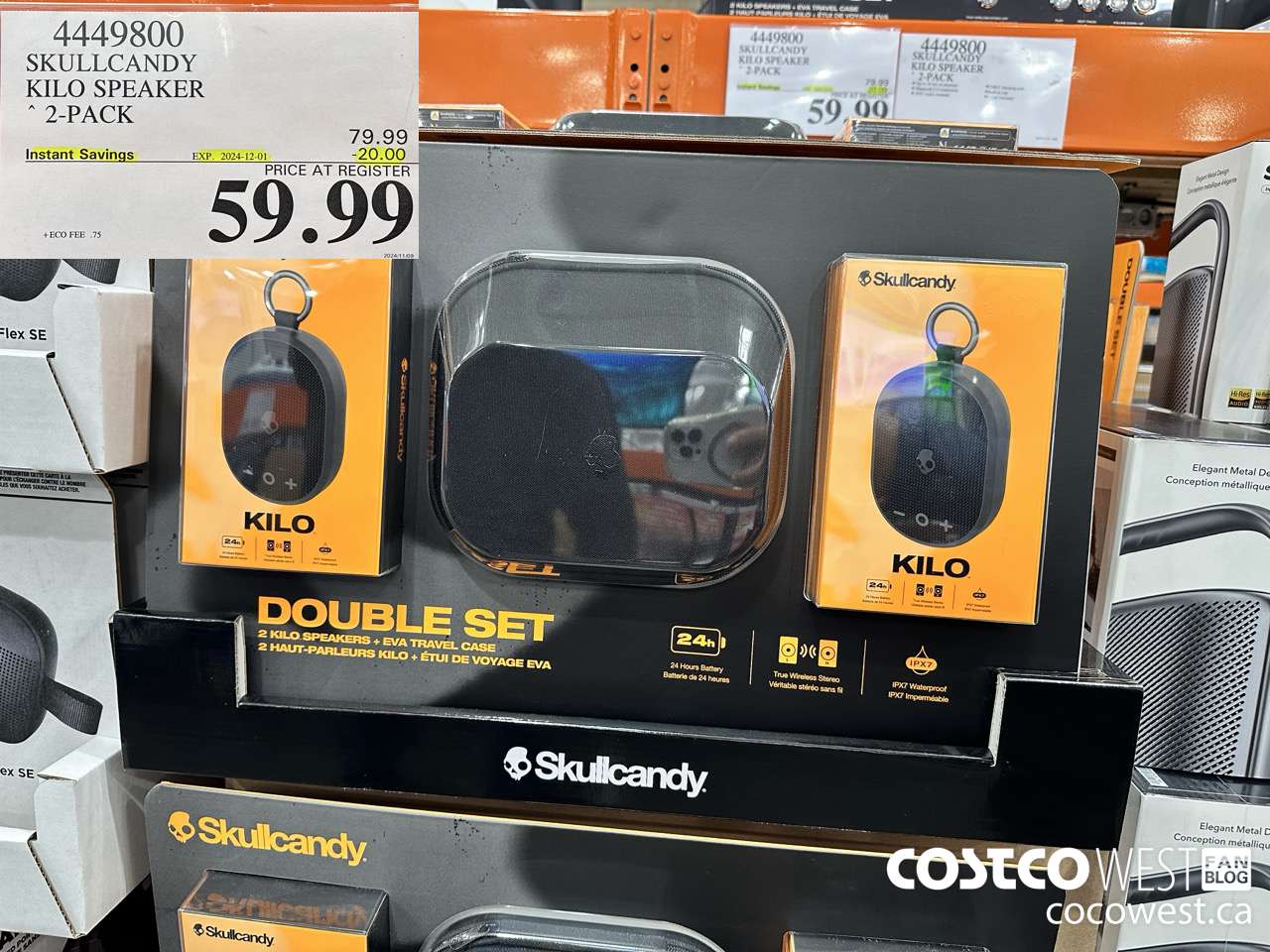 4449800 SKULLCANDY KILO SPEAKER 2-PACK ($20.00 INSTANT SAVINGS EXPIRES ON 2024-12-01) $59.99