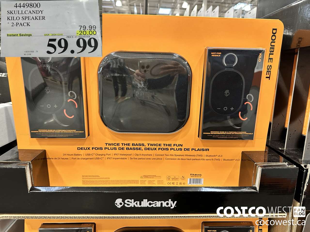 4449800 SKULLCANDY KILO SPEAKER 2-PACK ($20.00 INSTANT SAVINGS EXPIRES ON 2024-12-01) $59.99