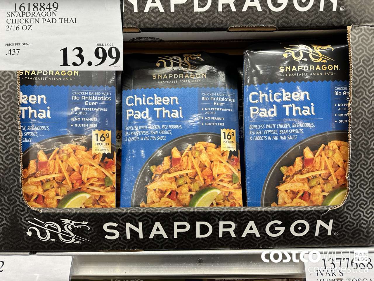1618849 SNAPDRAGON CHICKEN PAD THAI 2/16 OZ $13.99