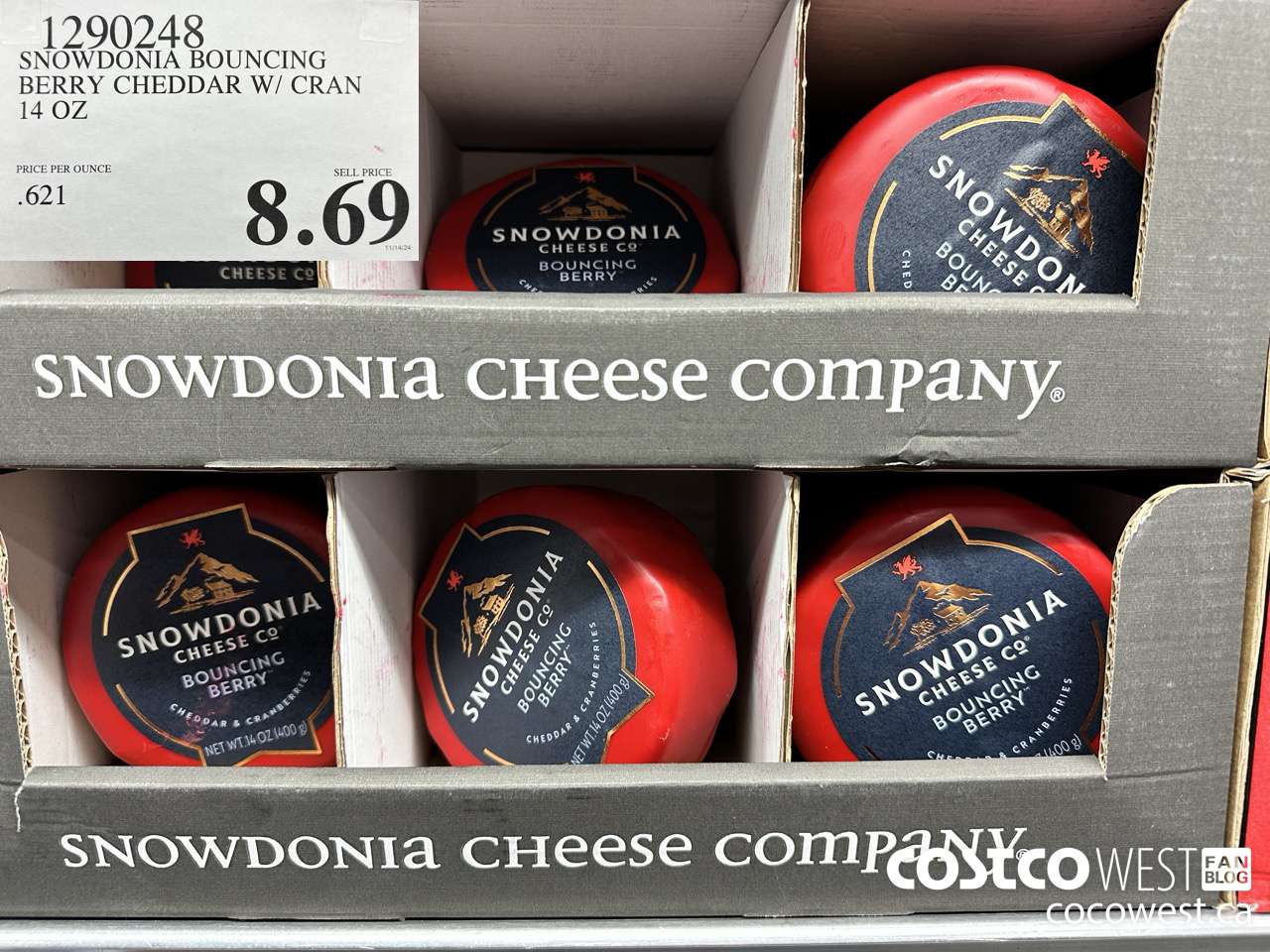 1290248 SNOWDONIA BOUNCING BERRY CHEDDAR W/CRAN 14 OZ $8.69