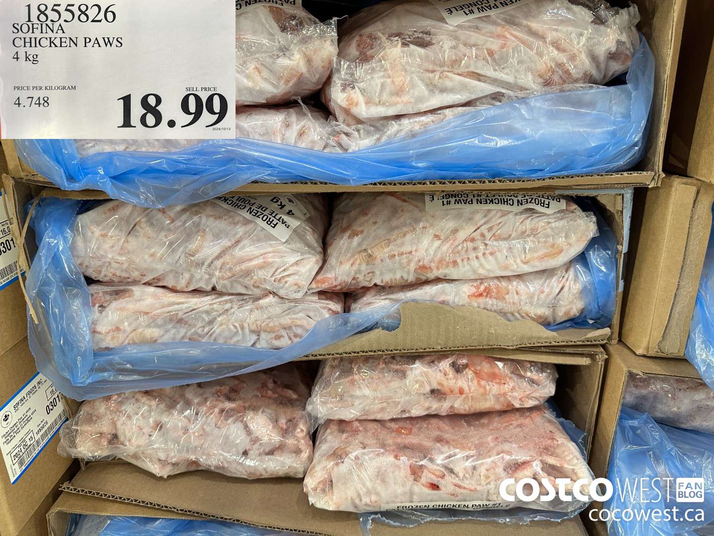 1855826 SOFINA CHICKEN PAWS 4 kg $18.99