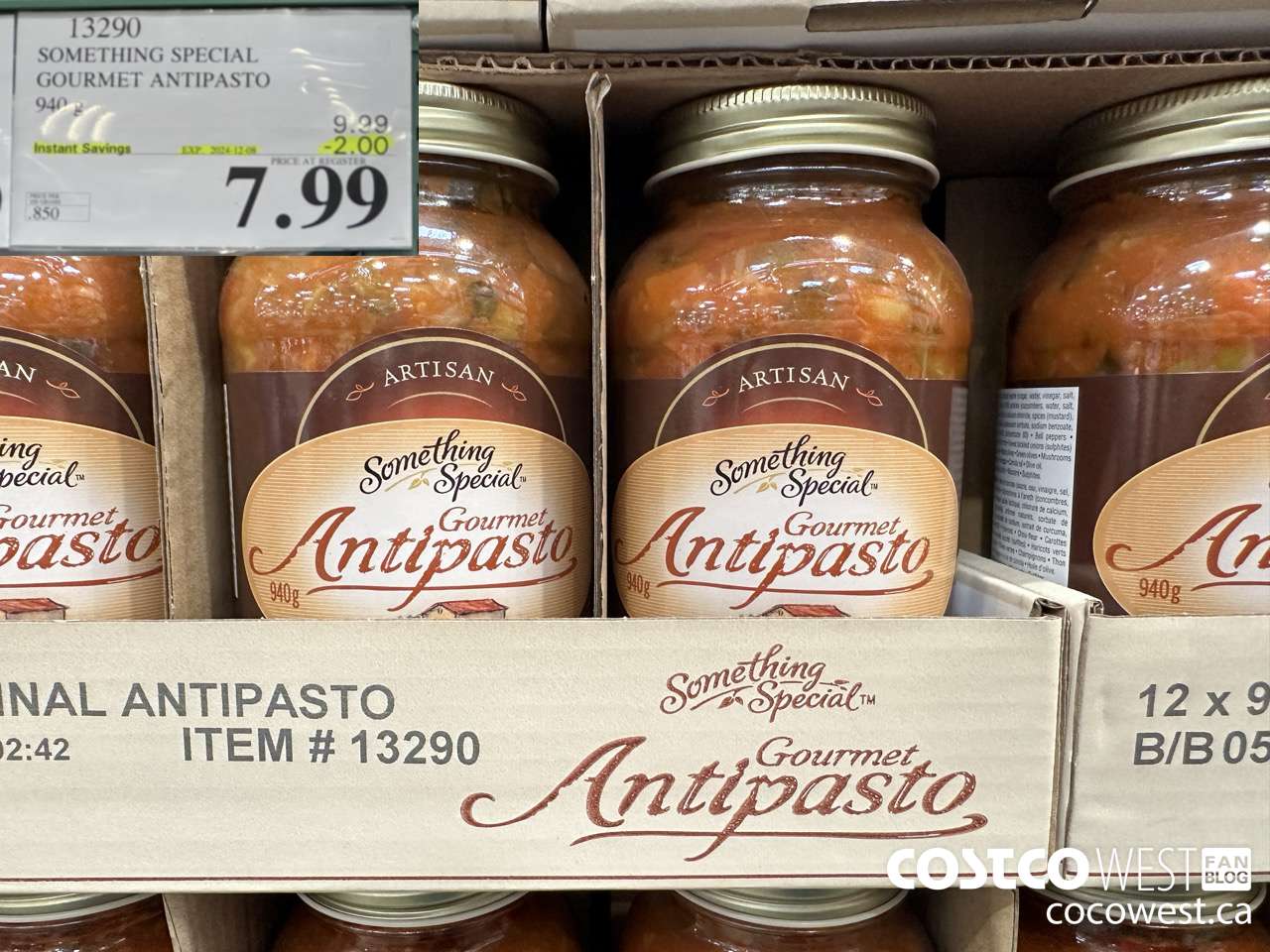 13290 SOMETHING SPECIAL GOURMET ANTIPASTO 940 g ($2.00 INSTANT SAVINGS EXPIRES ON 2024-12-08) $7.99