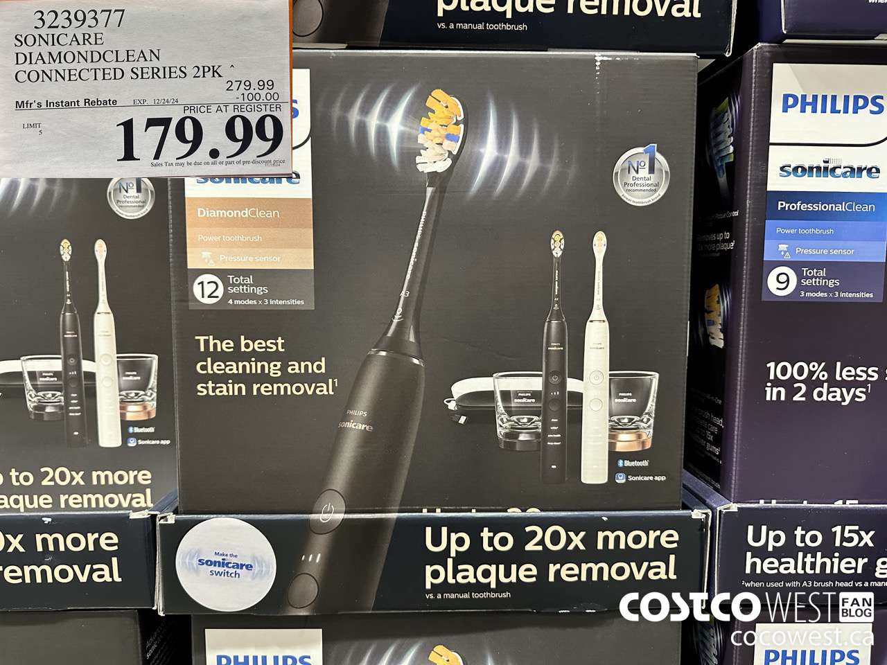 3239377 SONICARE DIAMONDCLEAN CONNECTED SERIES 2PK ($100.00 INSTANT SAVINGS EXPIRES ON 2024-12-24) $179.99