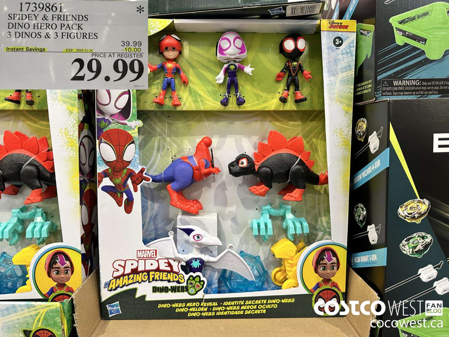 1739861 SPIDEY & FRIENDS DINO HERO PACK 3 DINOS & 3 FIGURES ($10.00 INSTANT SAVINGS EXPIRES ON 2024-11-24) $29.99