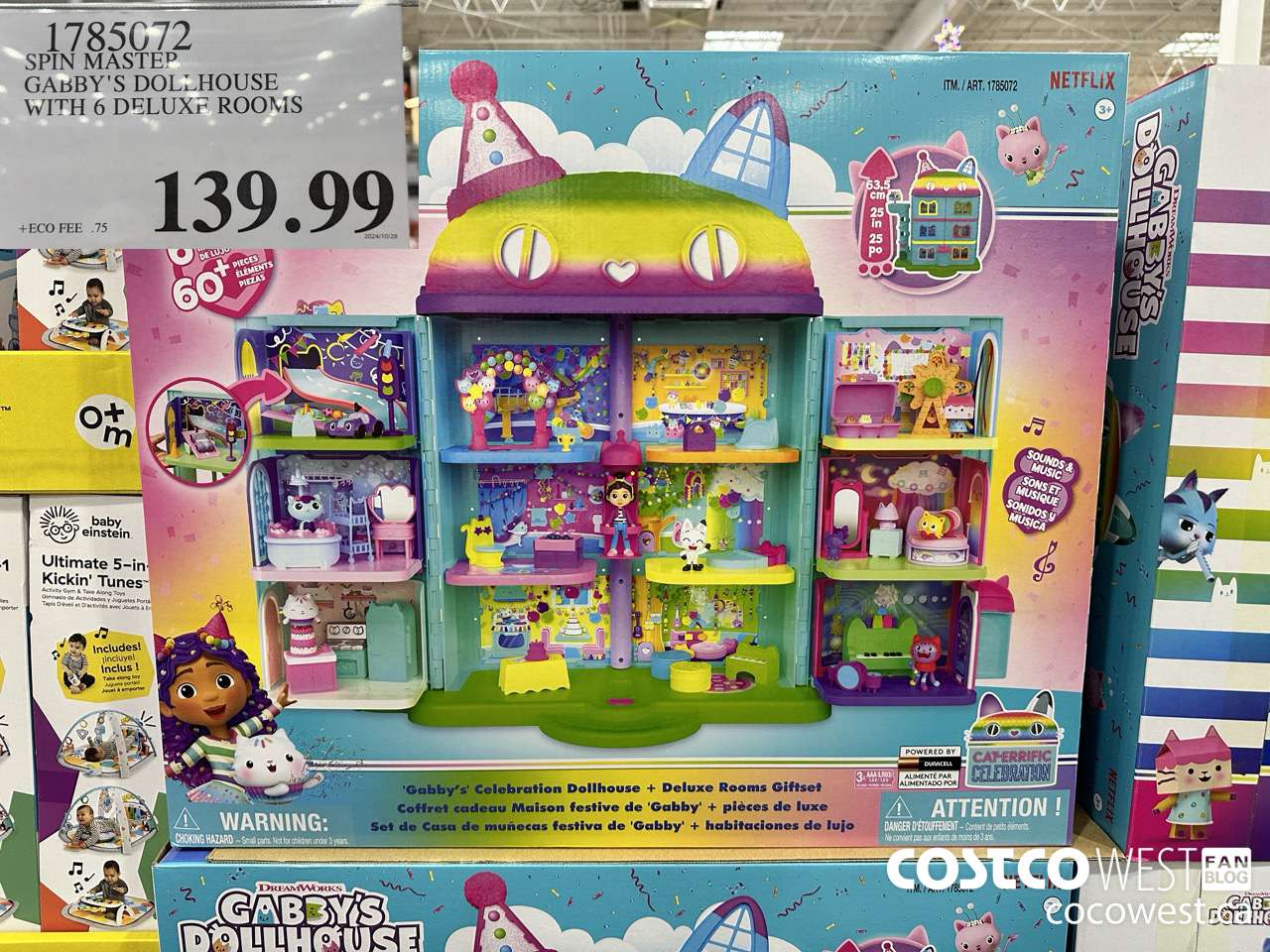 1785072 SPIN MASTER GABBY'S DOLLHOUSE WITH 6 DELUXE ROOMS $139.99