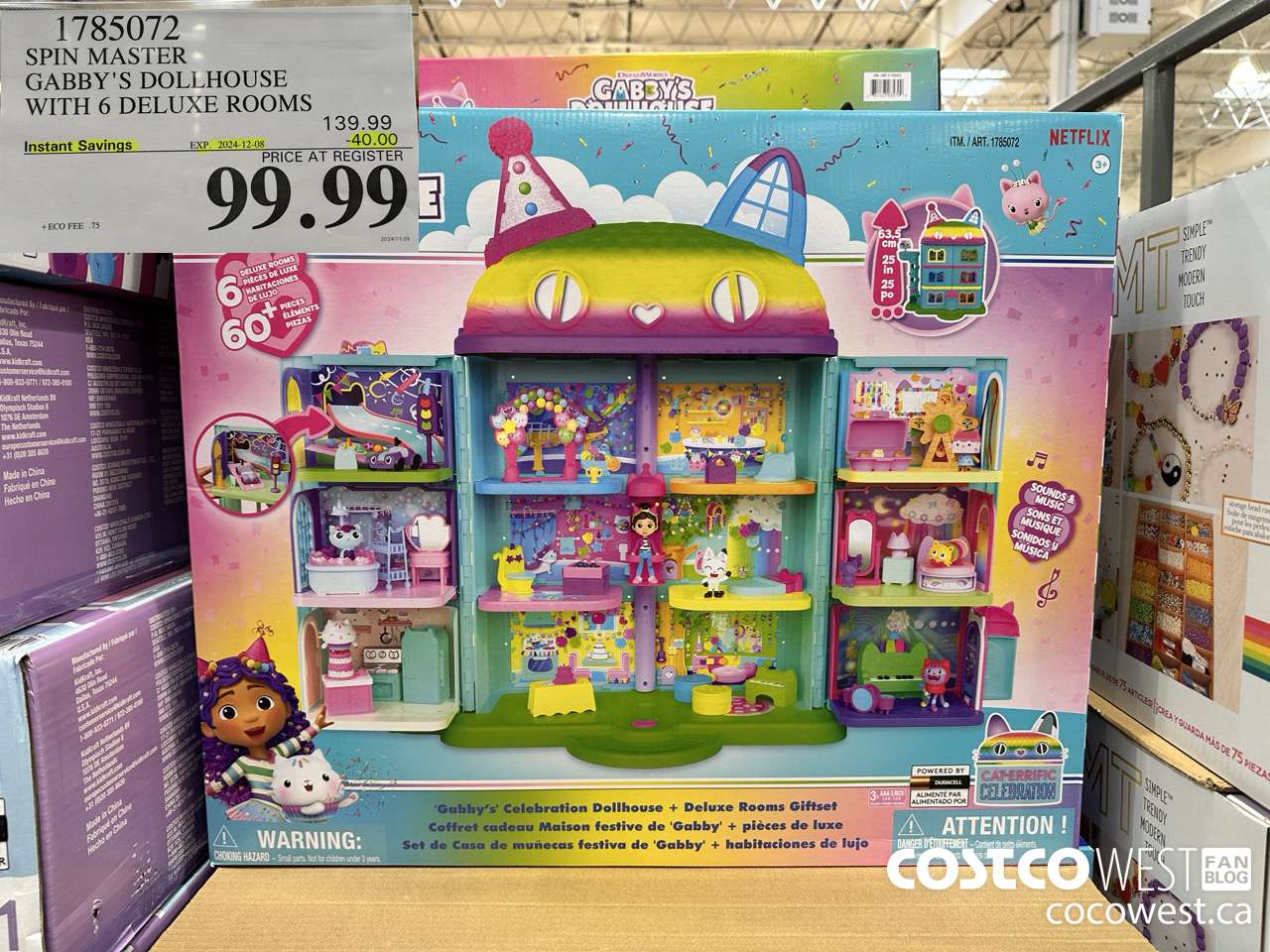 1785072 SPIN MASTER GABBY'S DOLLHOUSE WITH 6 DELUXE ROOMS ($40.00 INSTANT SAVINGS EXPIRES ON 2024-12-08) $99.99