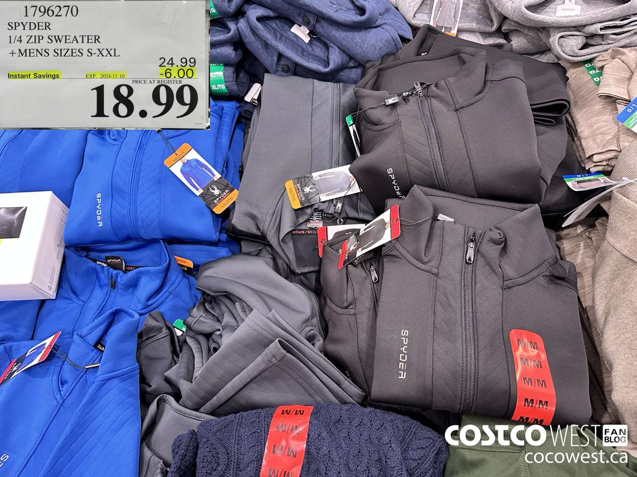 1796270 SPYDER 1/4 ZIP SWEATER MENS SIZES S-XXL ($6.00 INSTANT SAVINGS EXPIRES ON 2024-11-10) $18.99