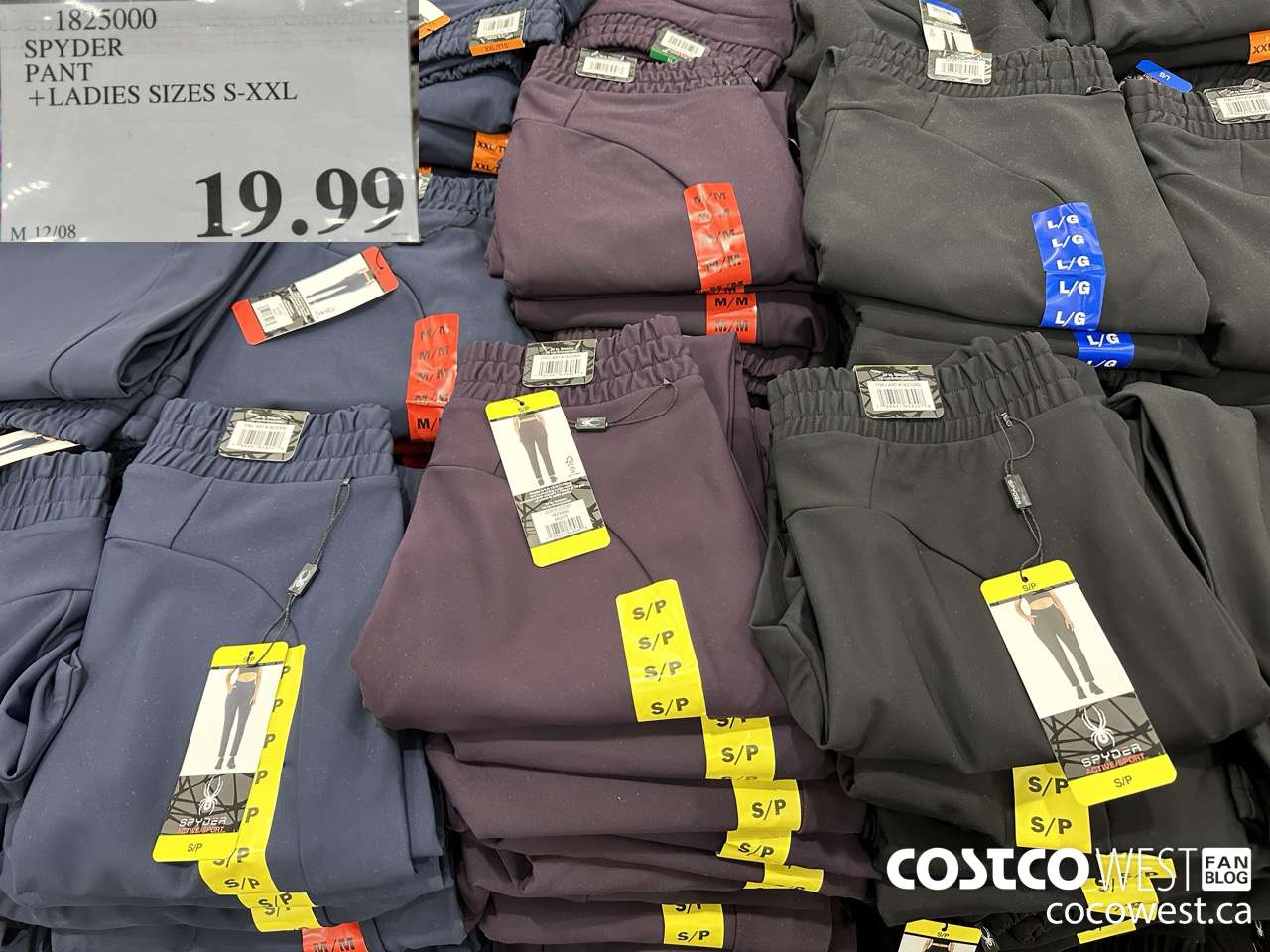 1825000 SPYDER PANT LADIES SIZES S-XXL $19.99