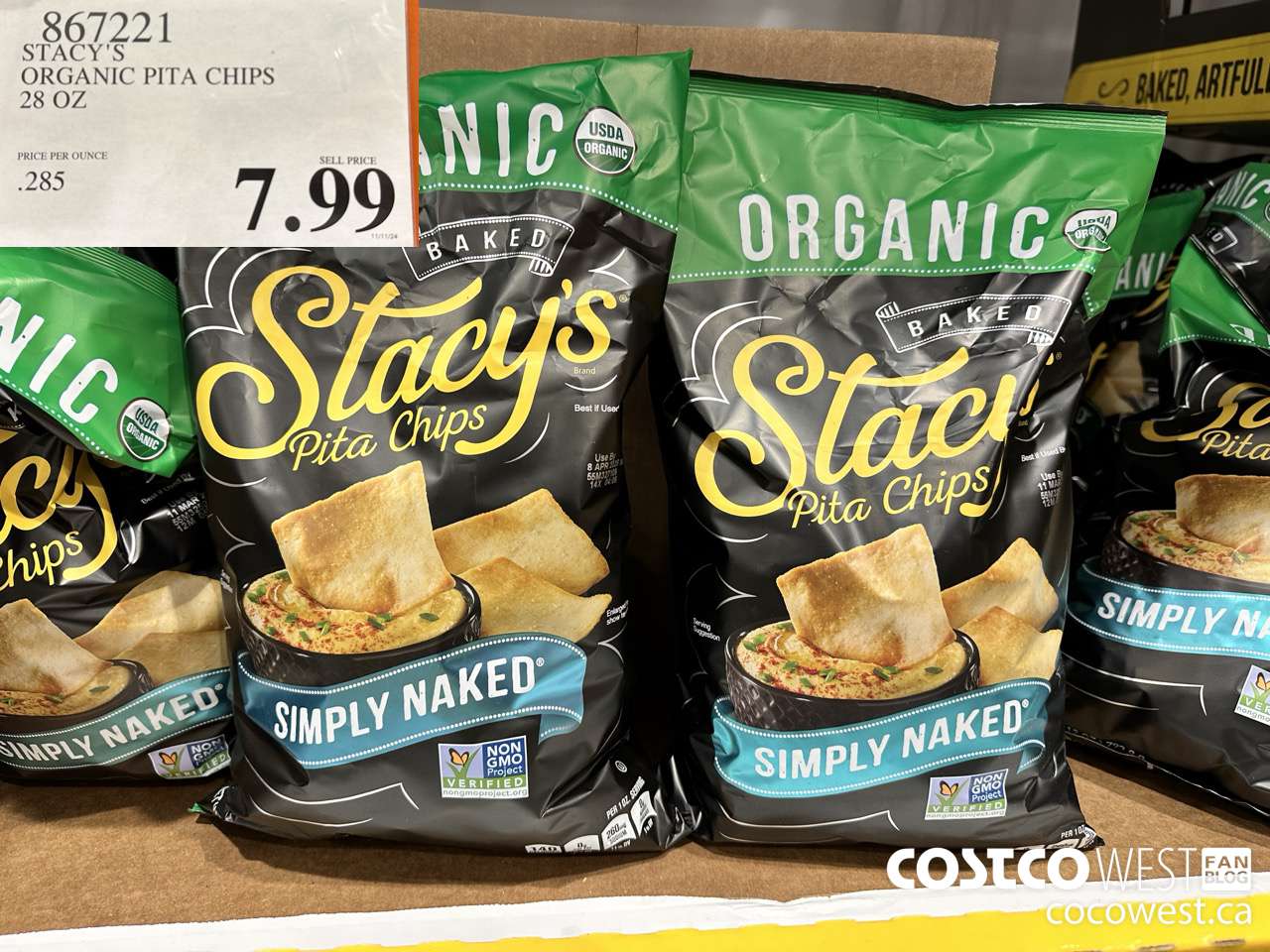 867221 STACY'S ORGANIC PITA CHIPS 28 OZ $7.99