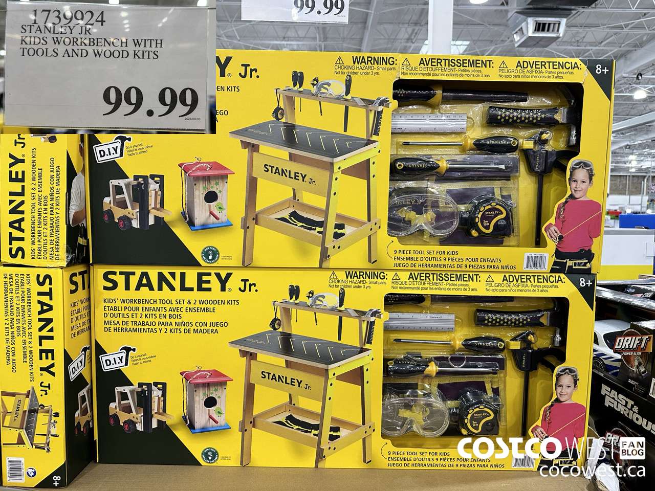 1739924 STANLEY JR KIDS WORKBENCH WITH TOOLS AND WOOD KITS $99.99