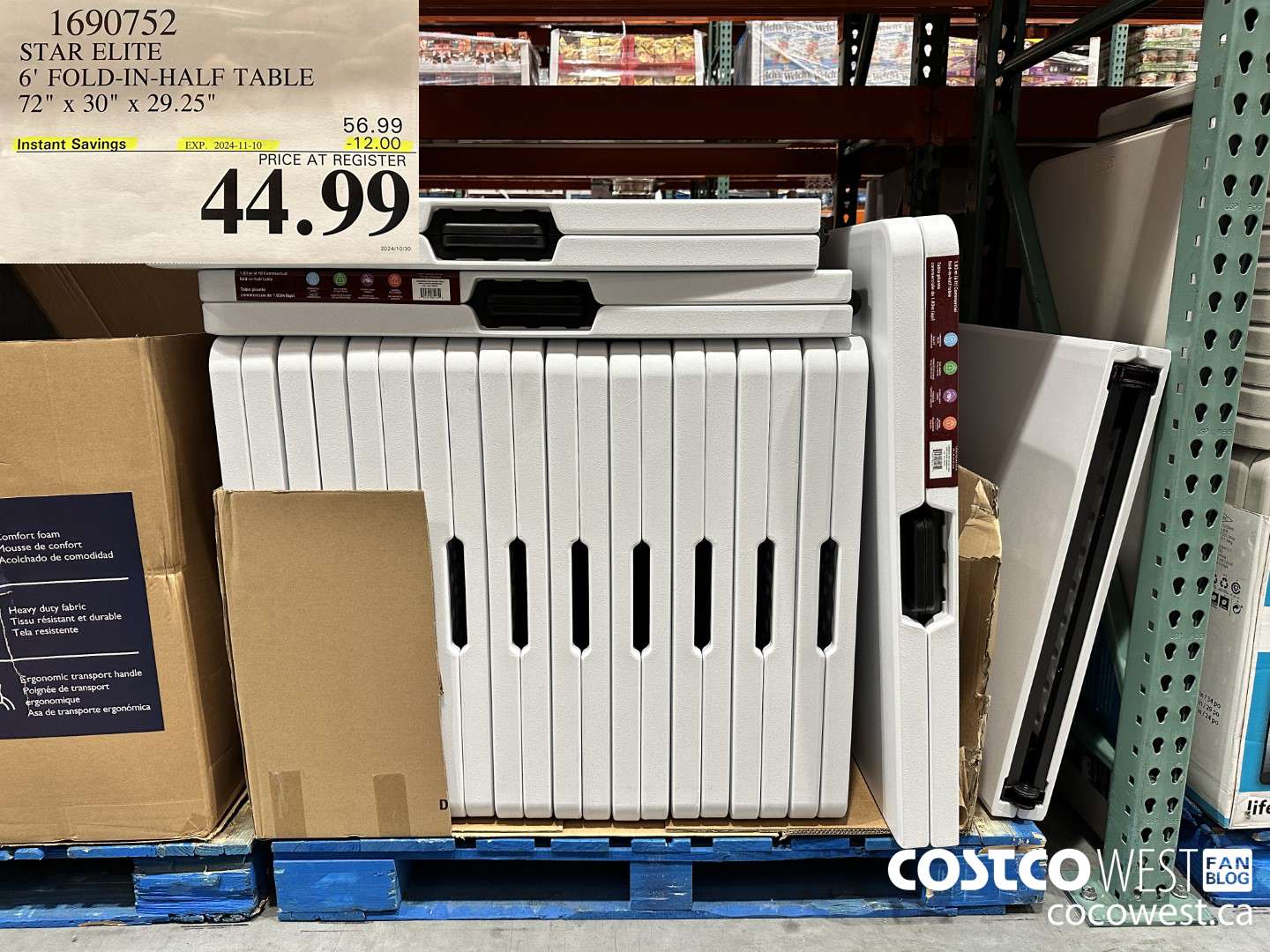 1690752 STAR ELITE 6' FOLD-IN-HALF TABLE 72