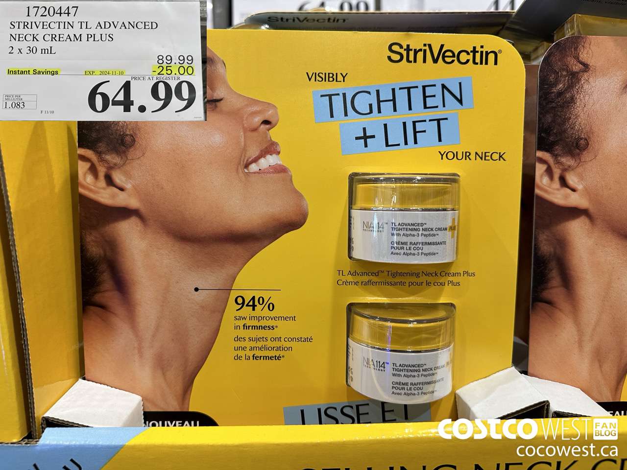 1720447 STIVECTIN TL ADVANCED NECK CREAM PLUS 2 X 30 ML ($25.00 INSTANT SAVINGS EXPIRES ON 2024-11-10) $64.99